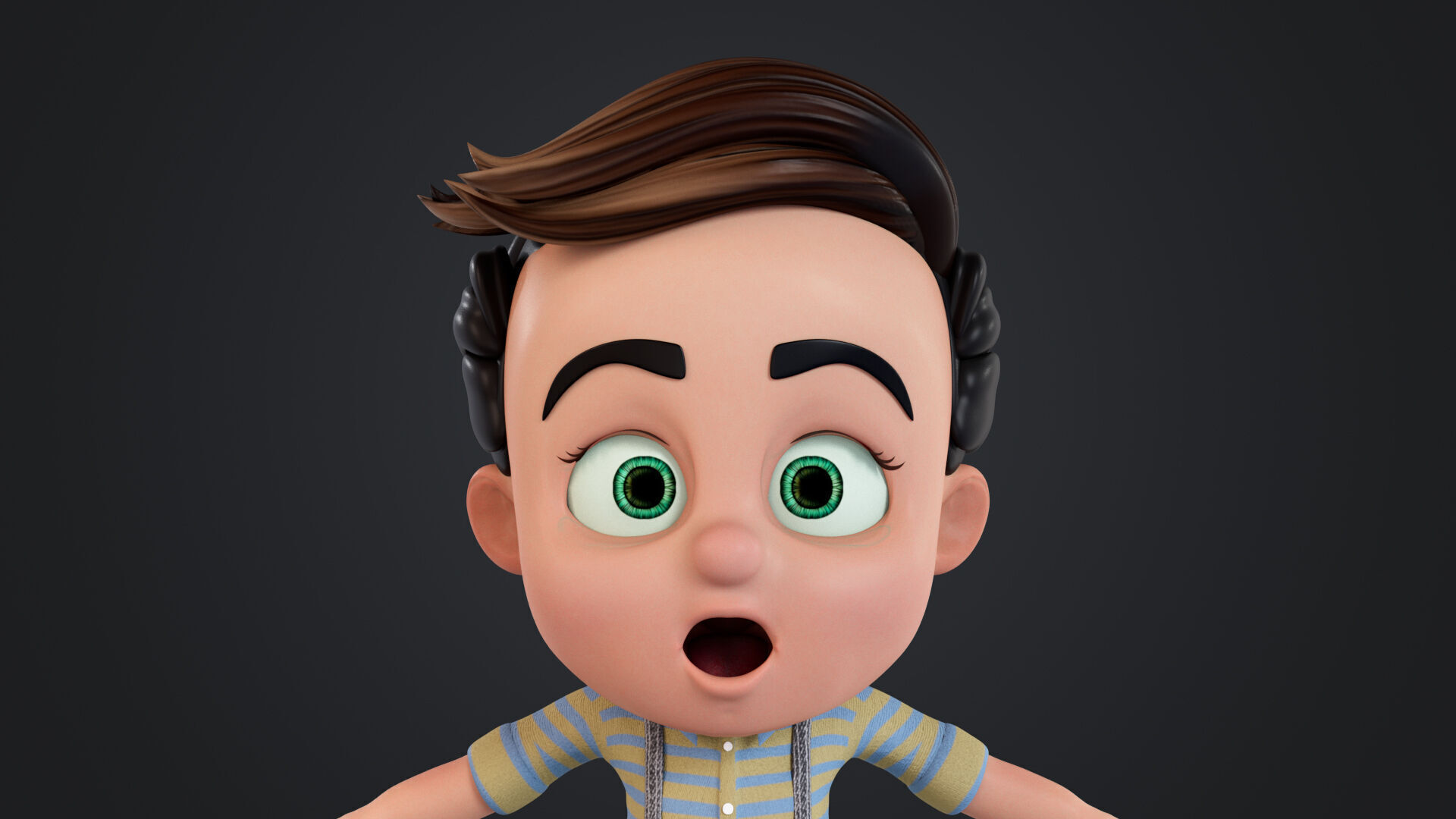 Cartoon Boy Rigged Low-poly 3D model_14