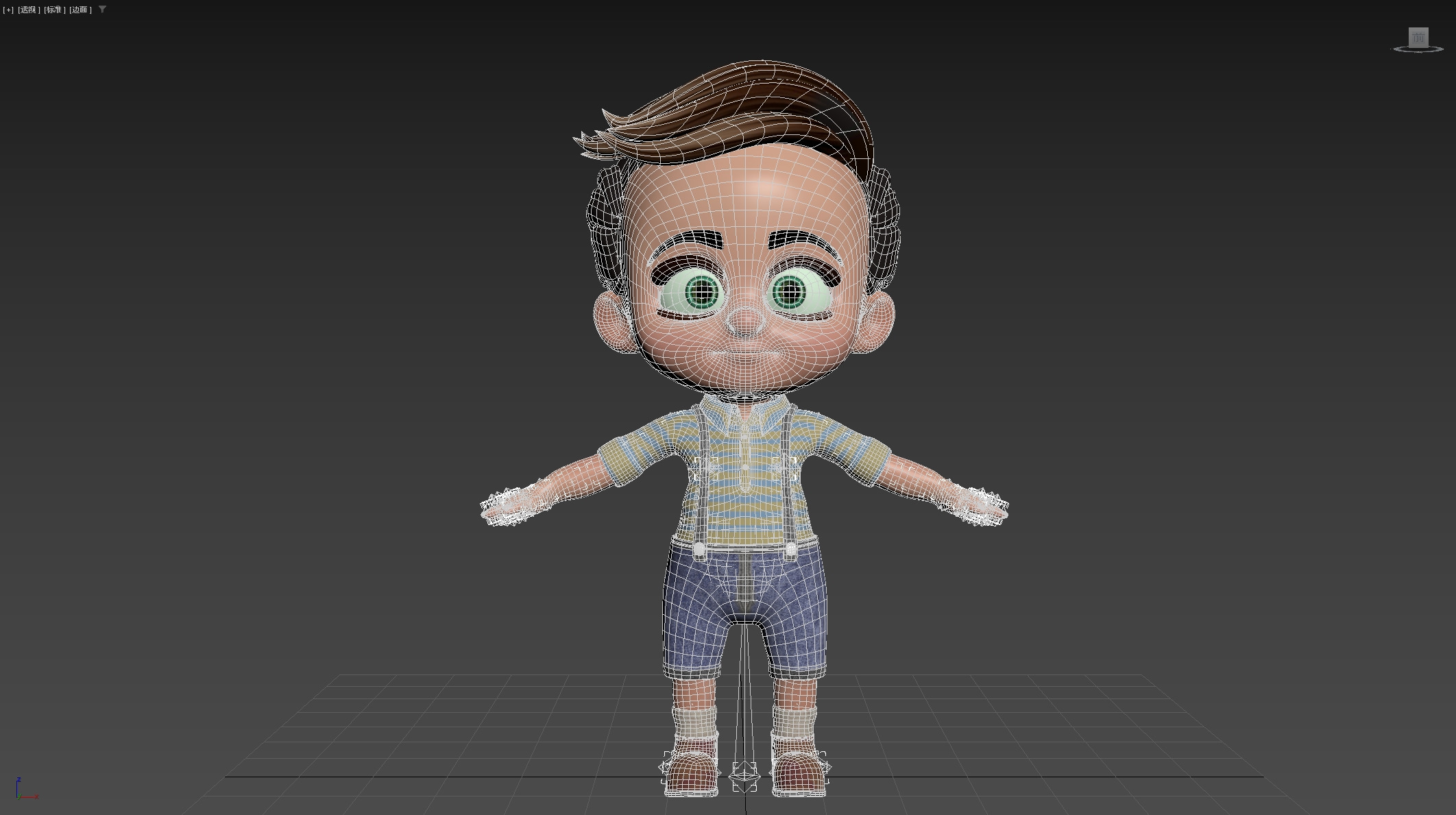Cartoon Boy Rigged Low-poly 3D model_25