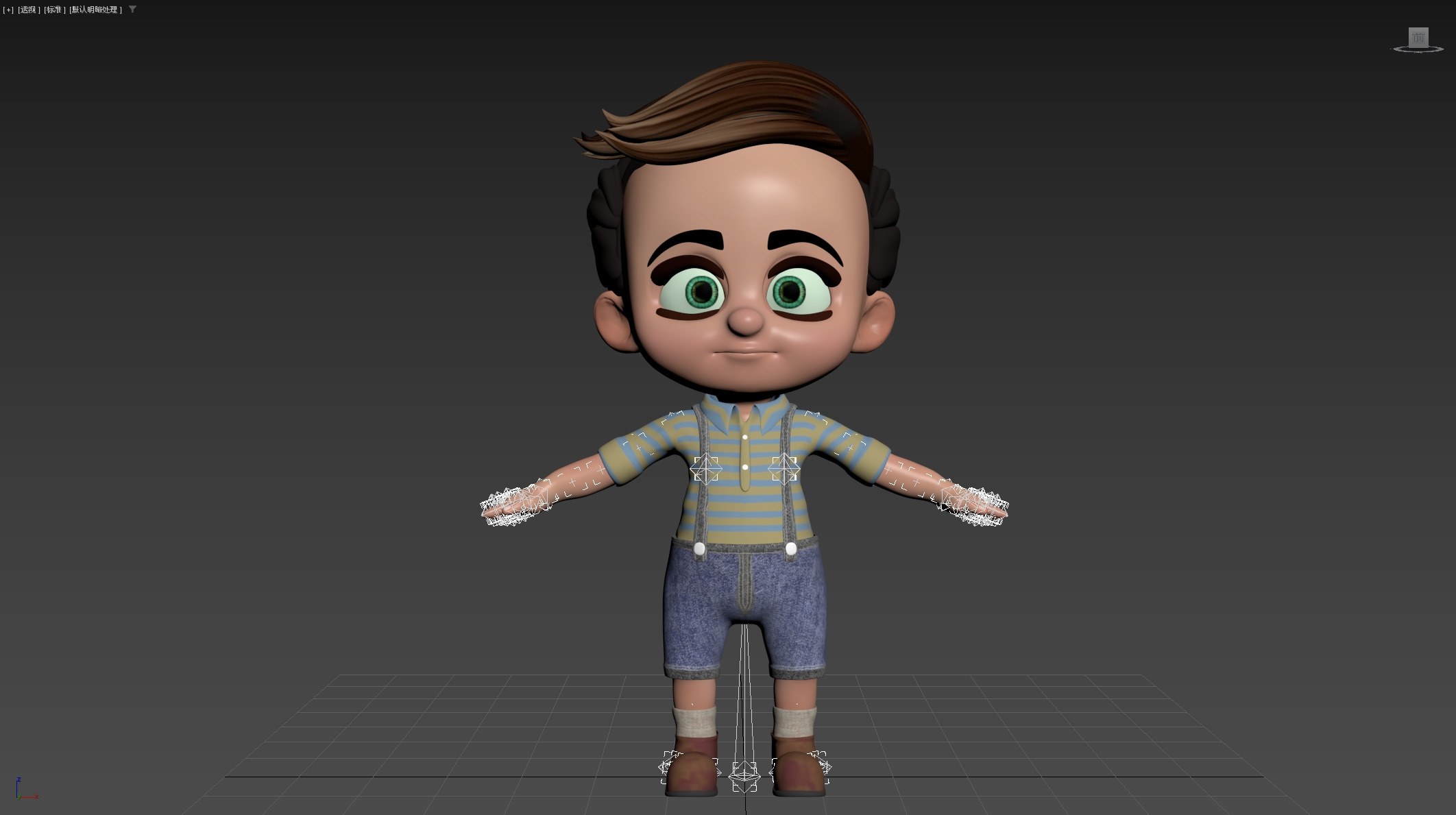 Cartoon Boy Rigged Low-poly 3D model_24