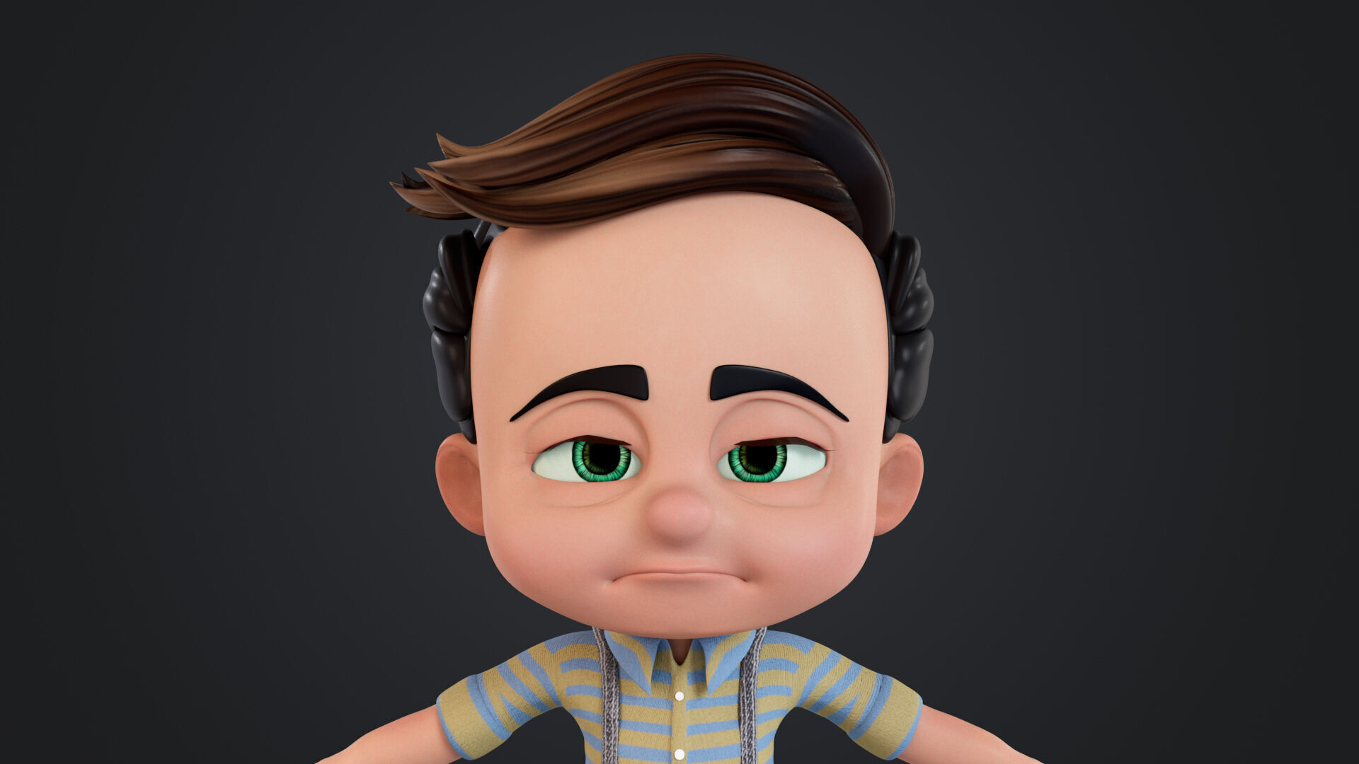Cartoon Boy Rigged Low-poly 3D model_13