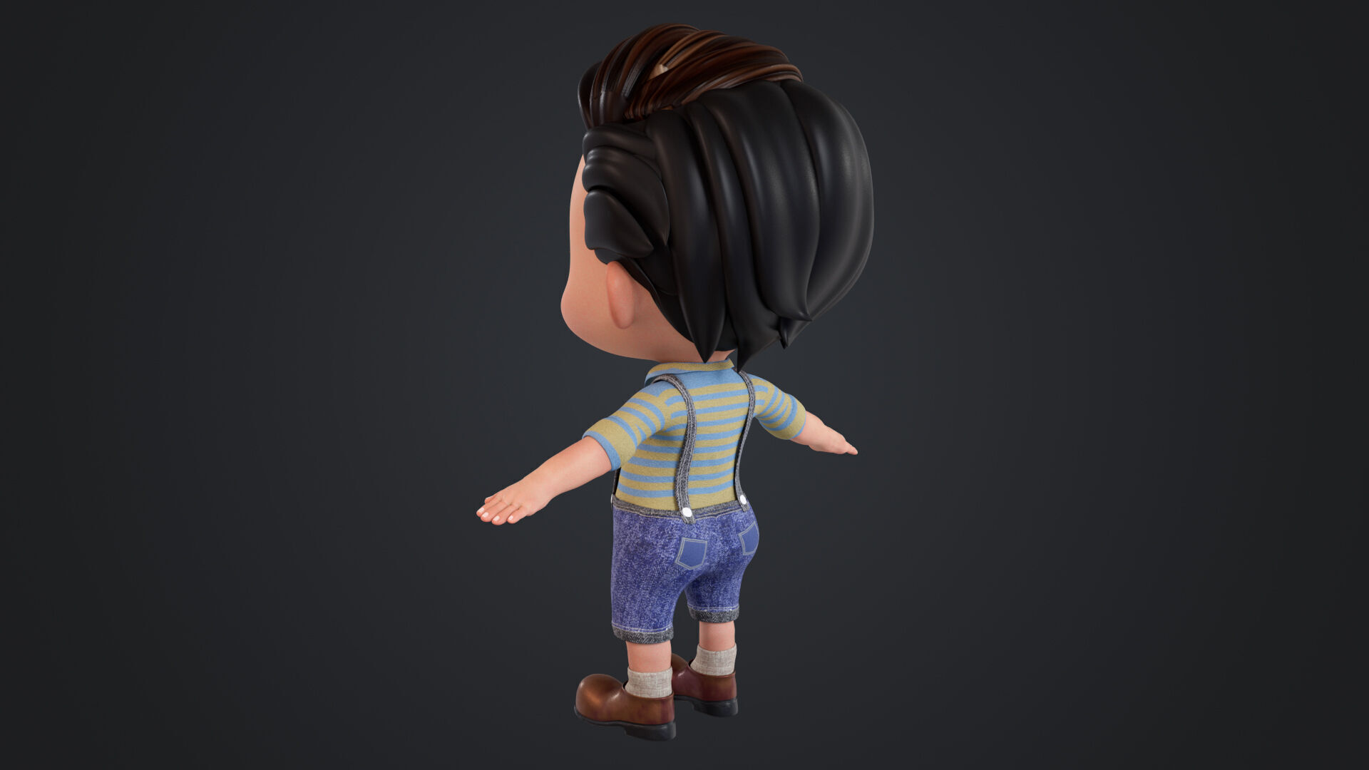 Cartoon Boy Rigged Low-poly 3D model_4