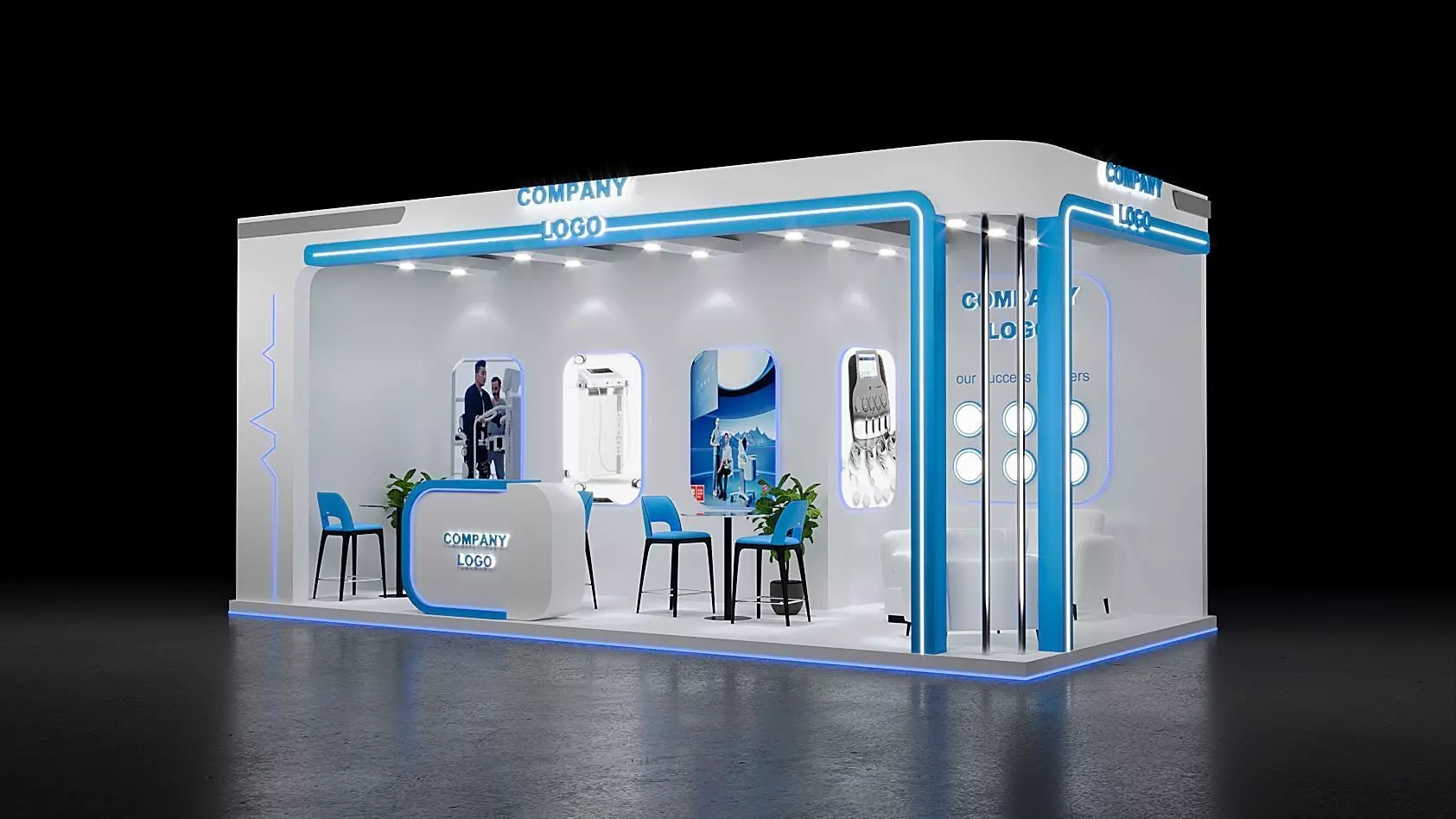 Exhibition Design D1 - 6m x 3m 3D model