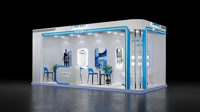 Exhibition Design D1 - 6m x 3m 3D model