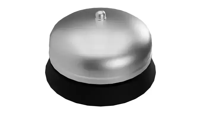 Low Poly Reception Bell 3D Model - Game Ready