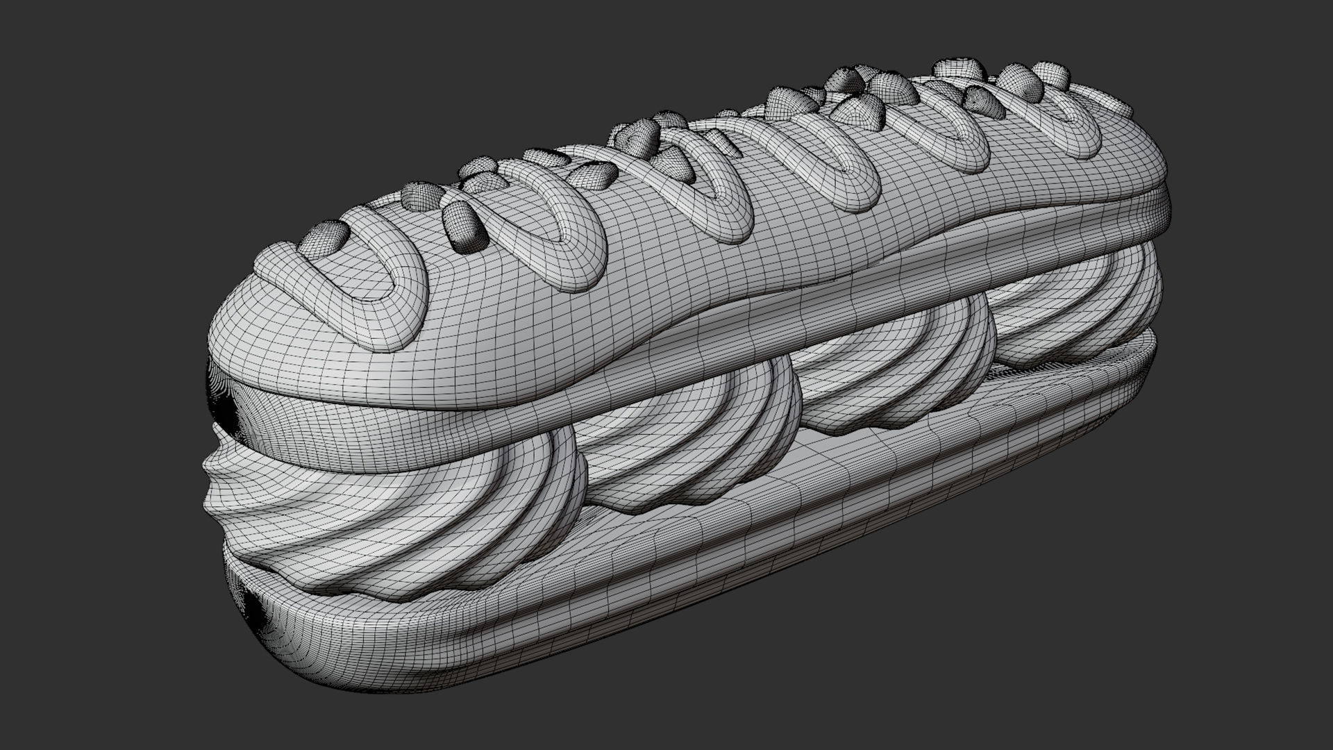 Chocolate Eclair Pastry 3D model_8