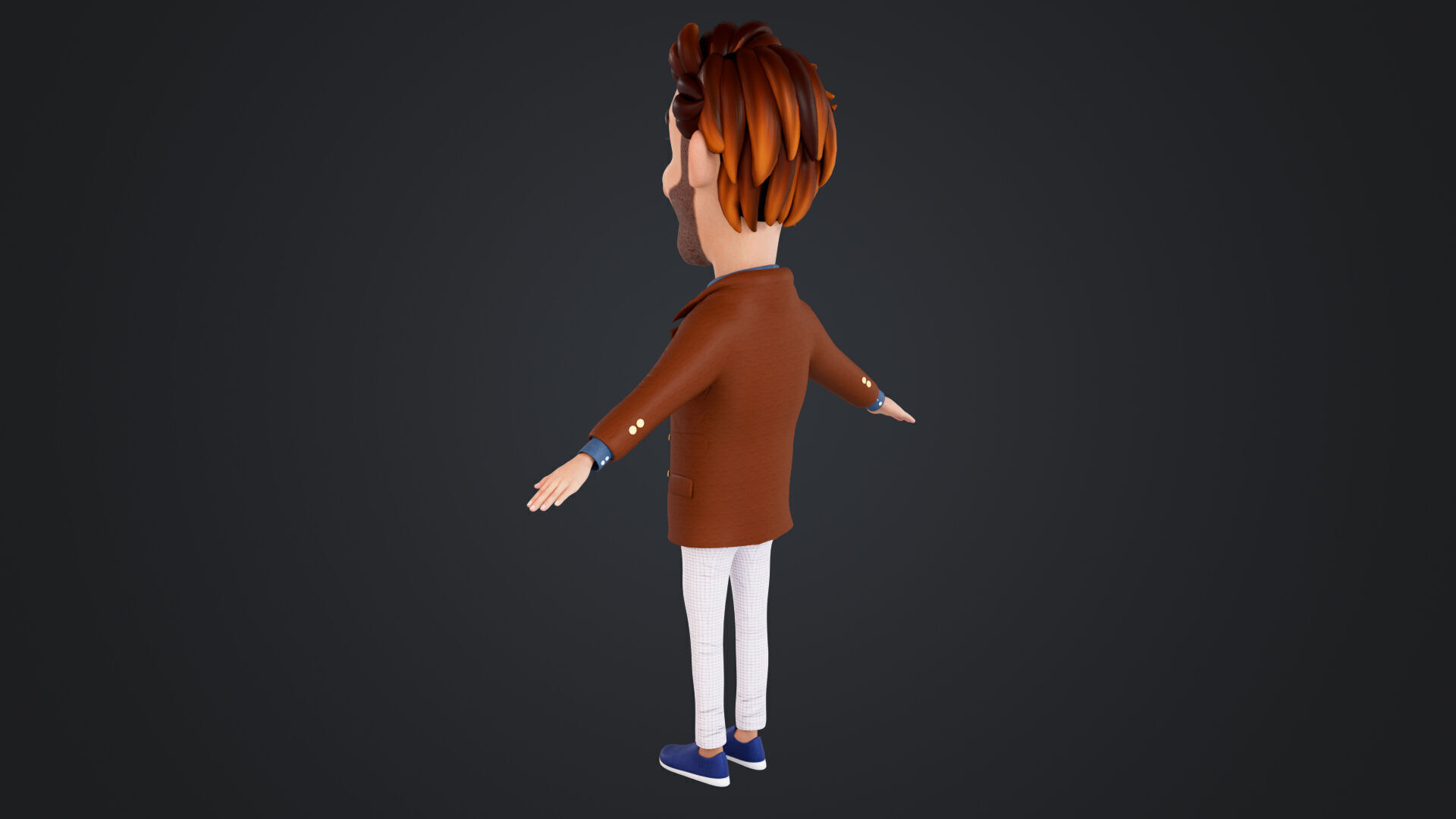 Cartoon Man Rigged Low-poly 3D model_4