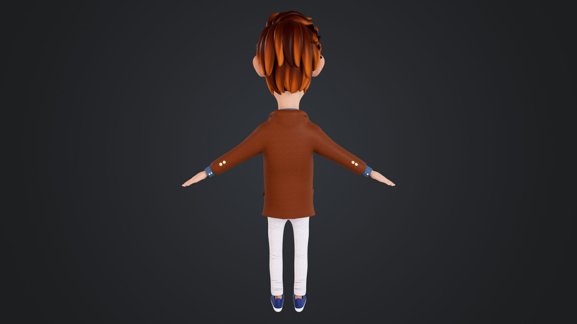 Cartoon Man Rigged Low-poly 3D model_5