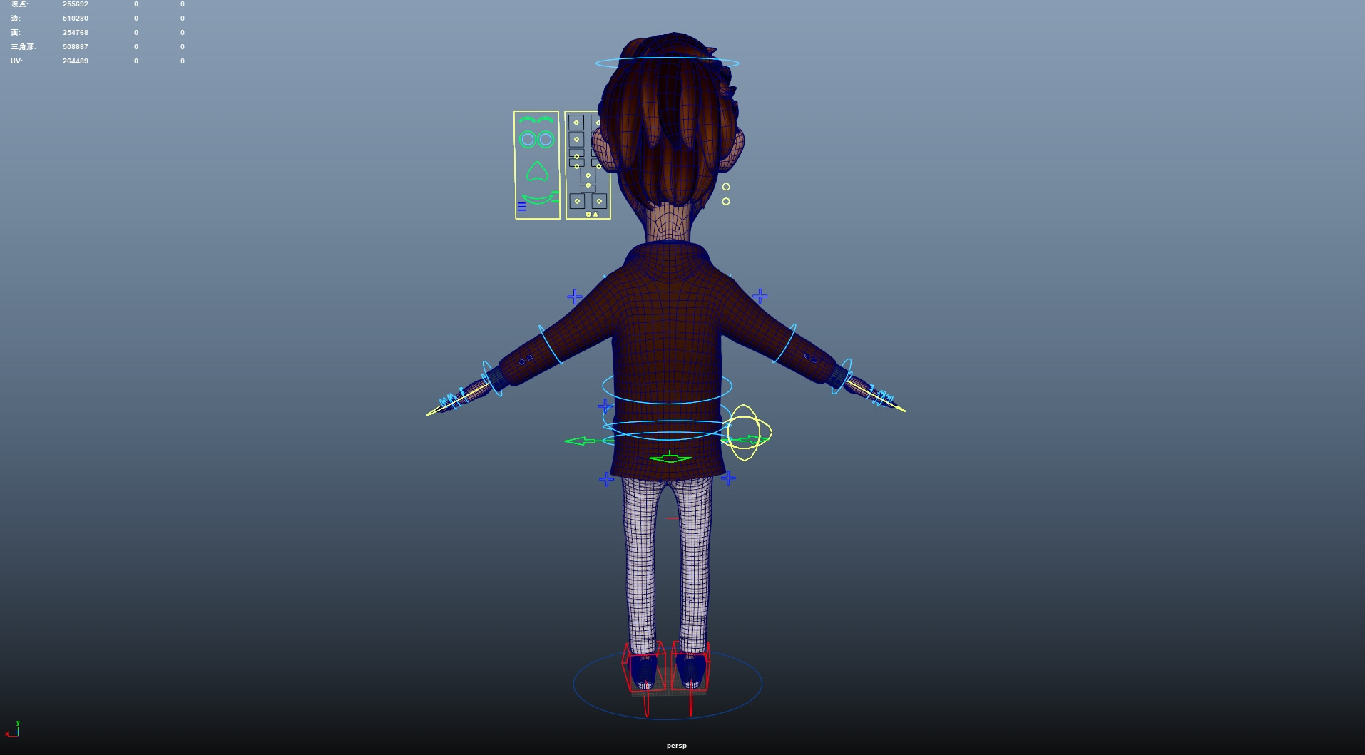 Cartoon Man Rigged Low-poly 3D model_23