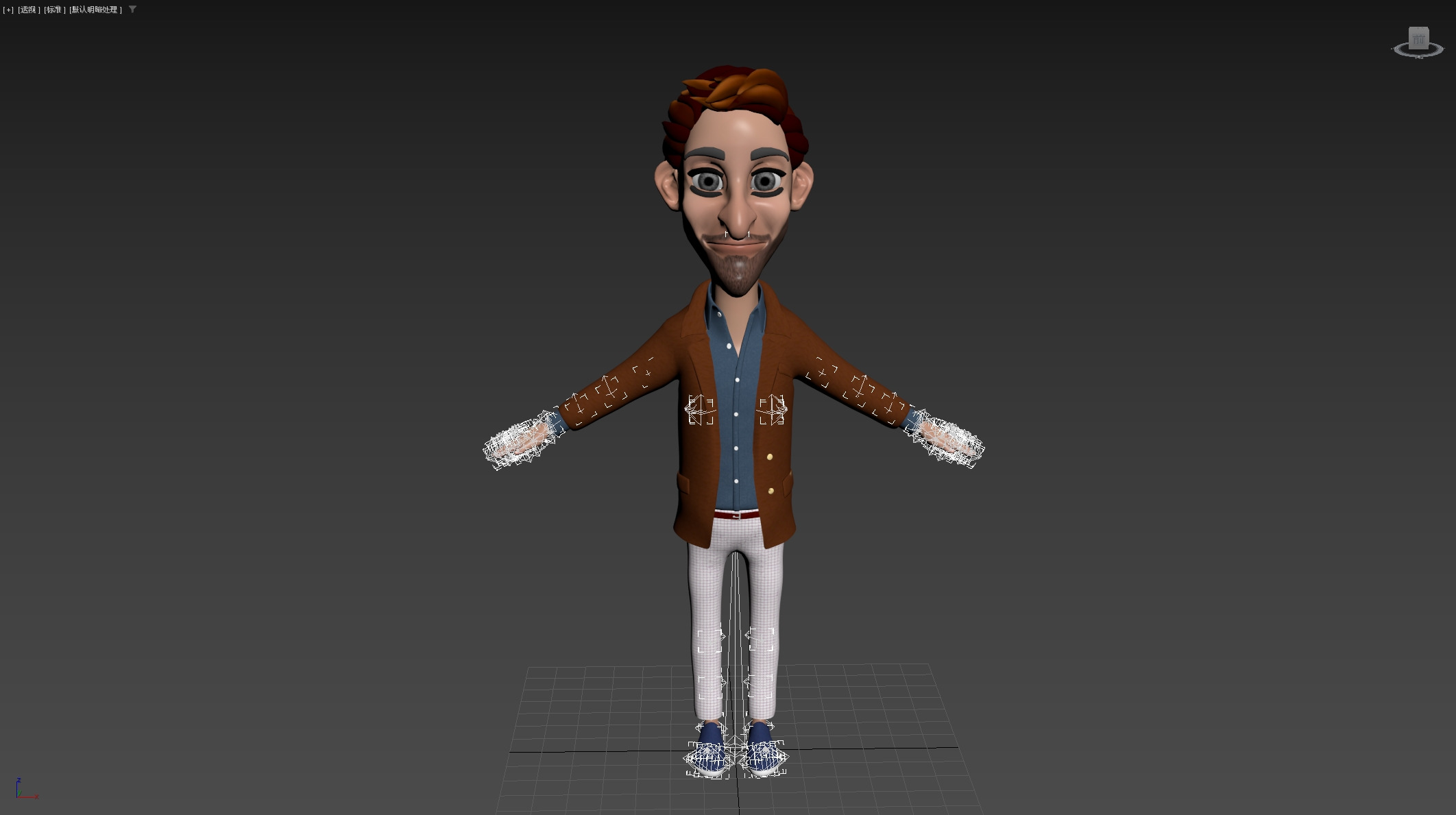 Cartoon Man Rigged Low-poly 3D model_24
