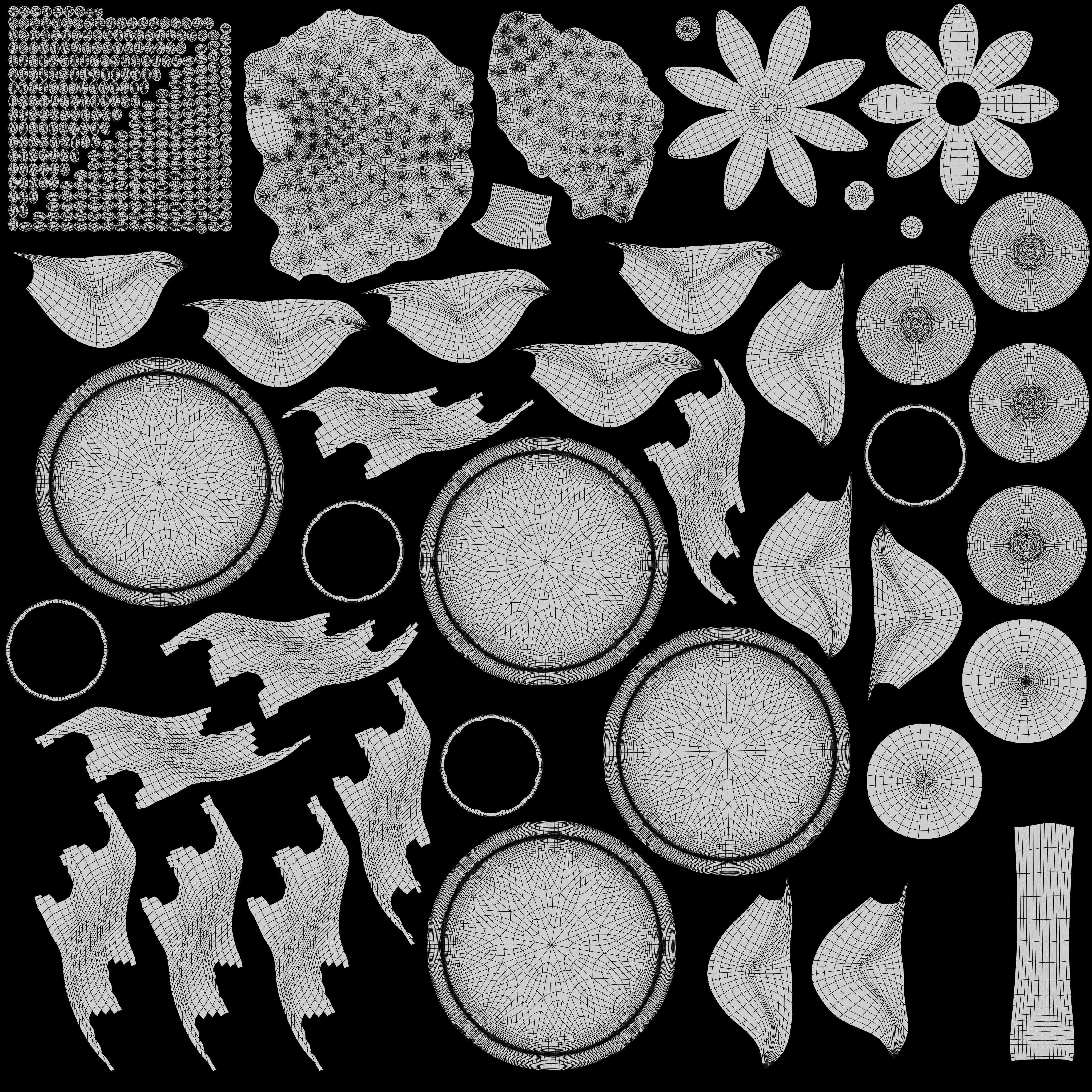 Cream Macarons with Berries 3D model_8