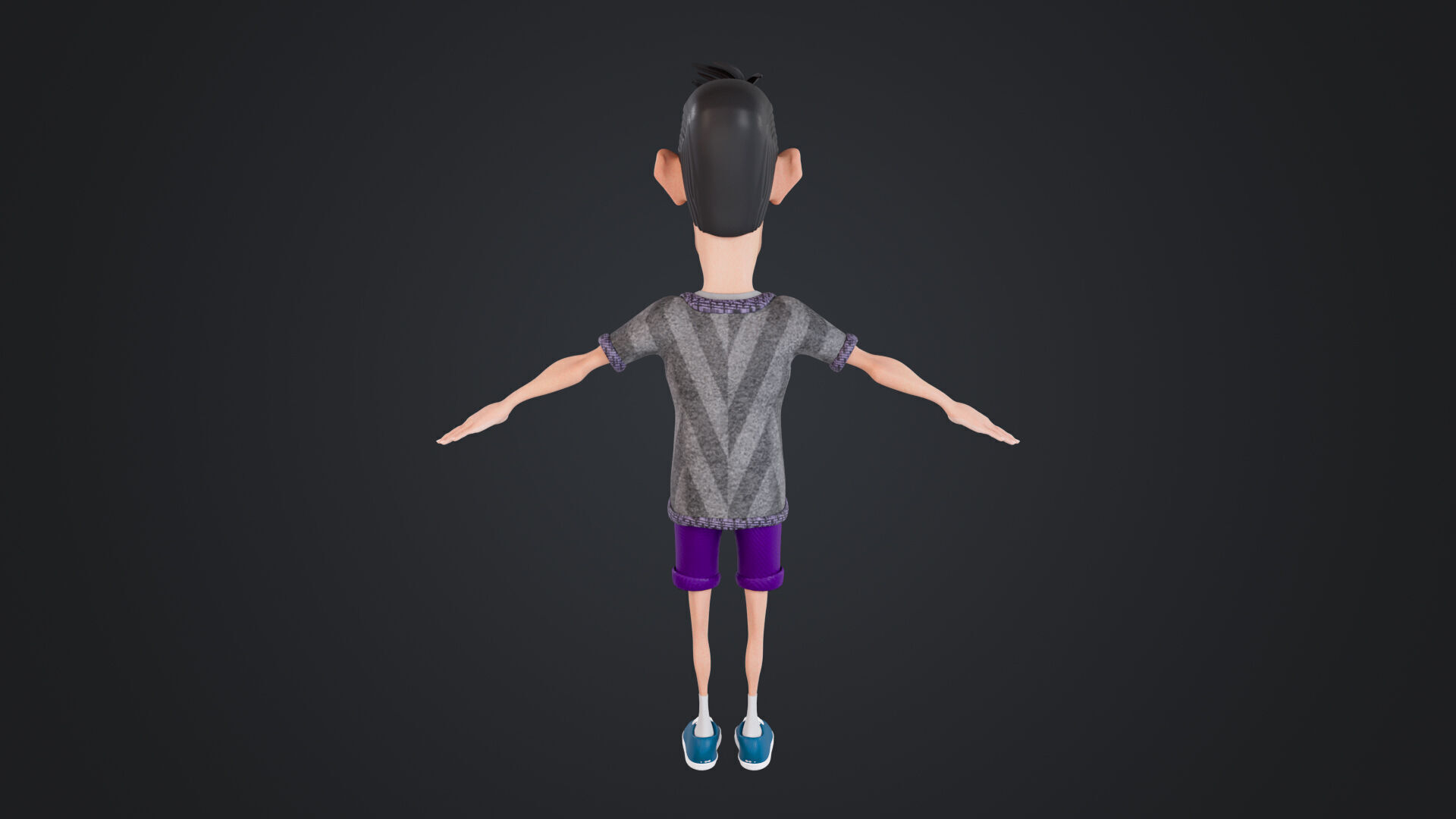 Cartoon Man Rigged Low-poly 3D model_5