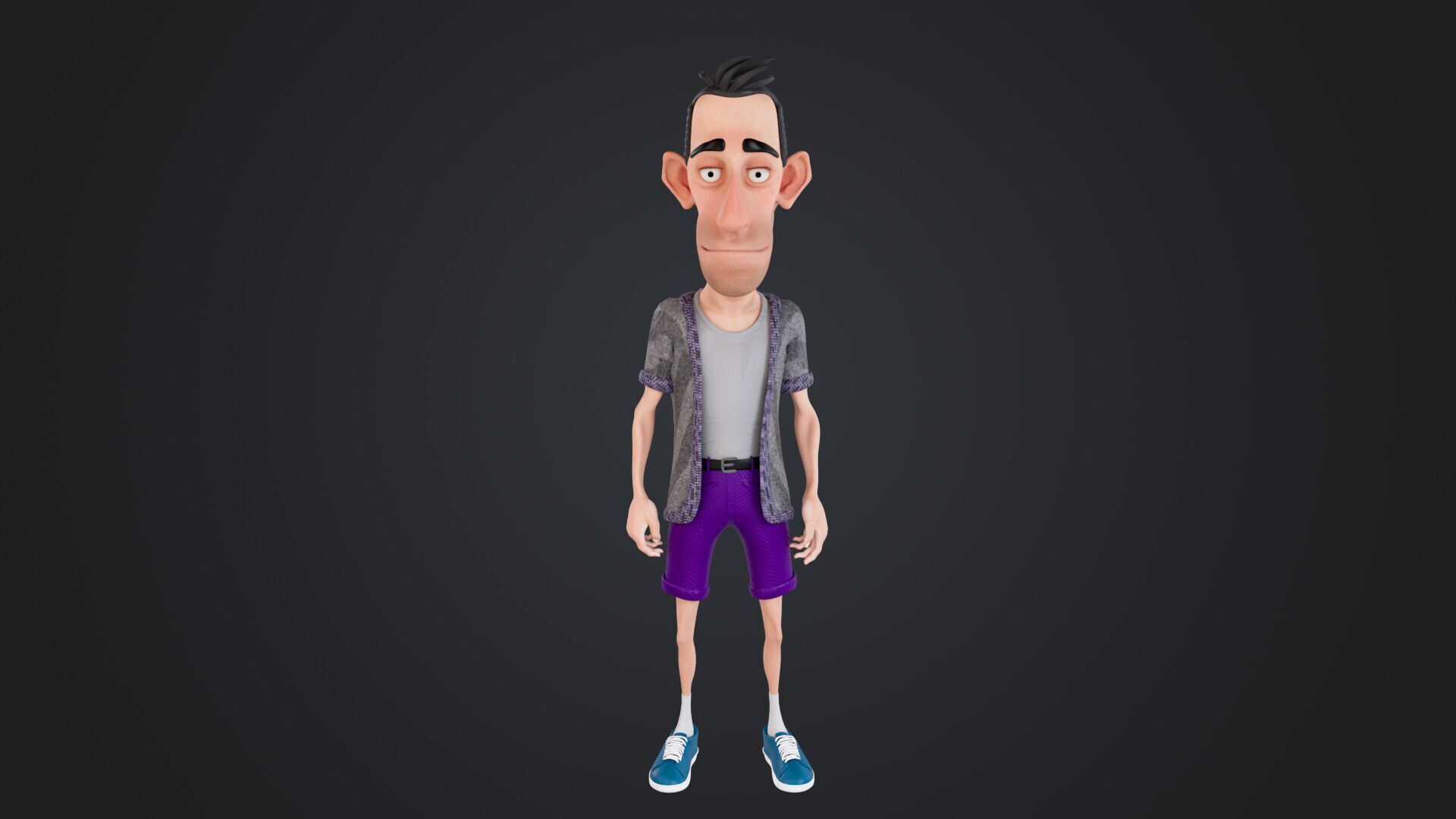Cartoon Man Rigged Low-poly 3D model_17