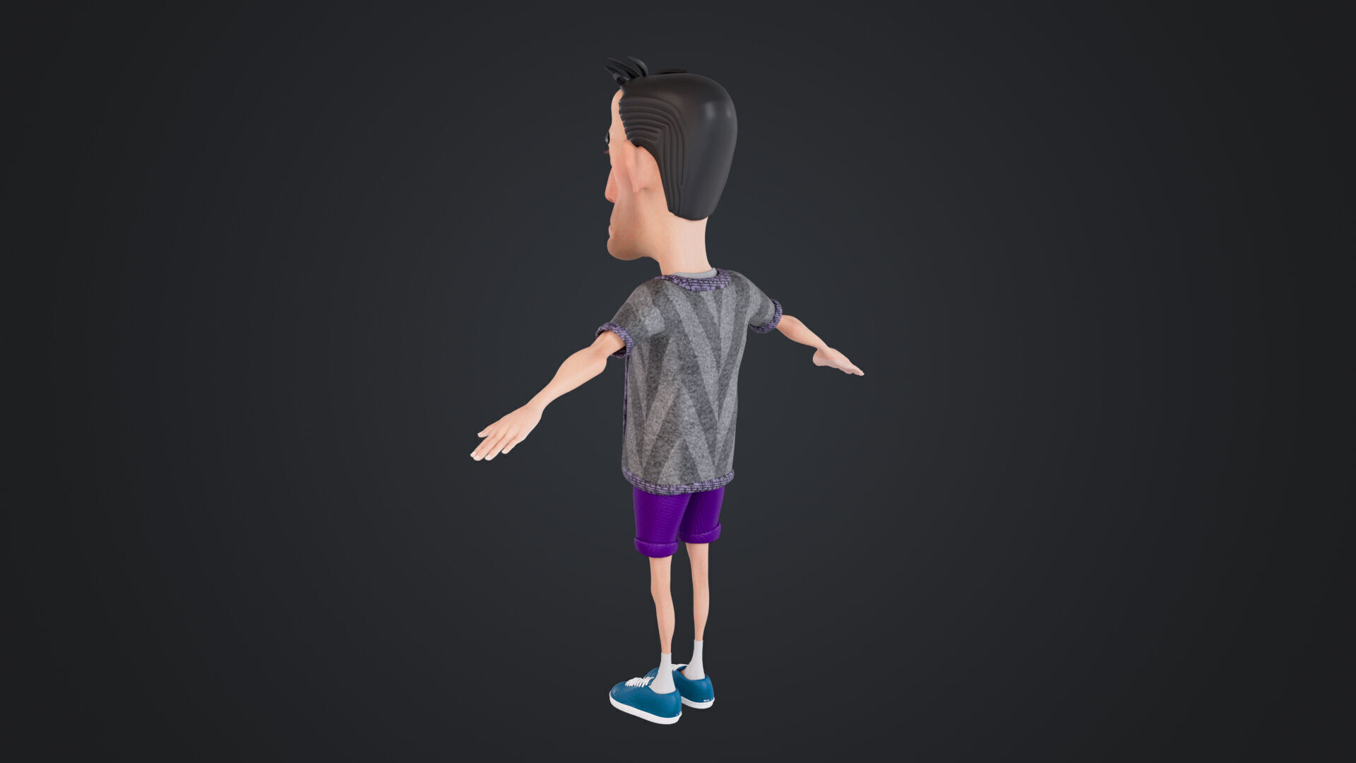 Cartoon Man Rigged Low-poly 3D model_4