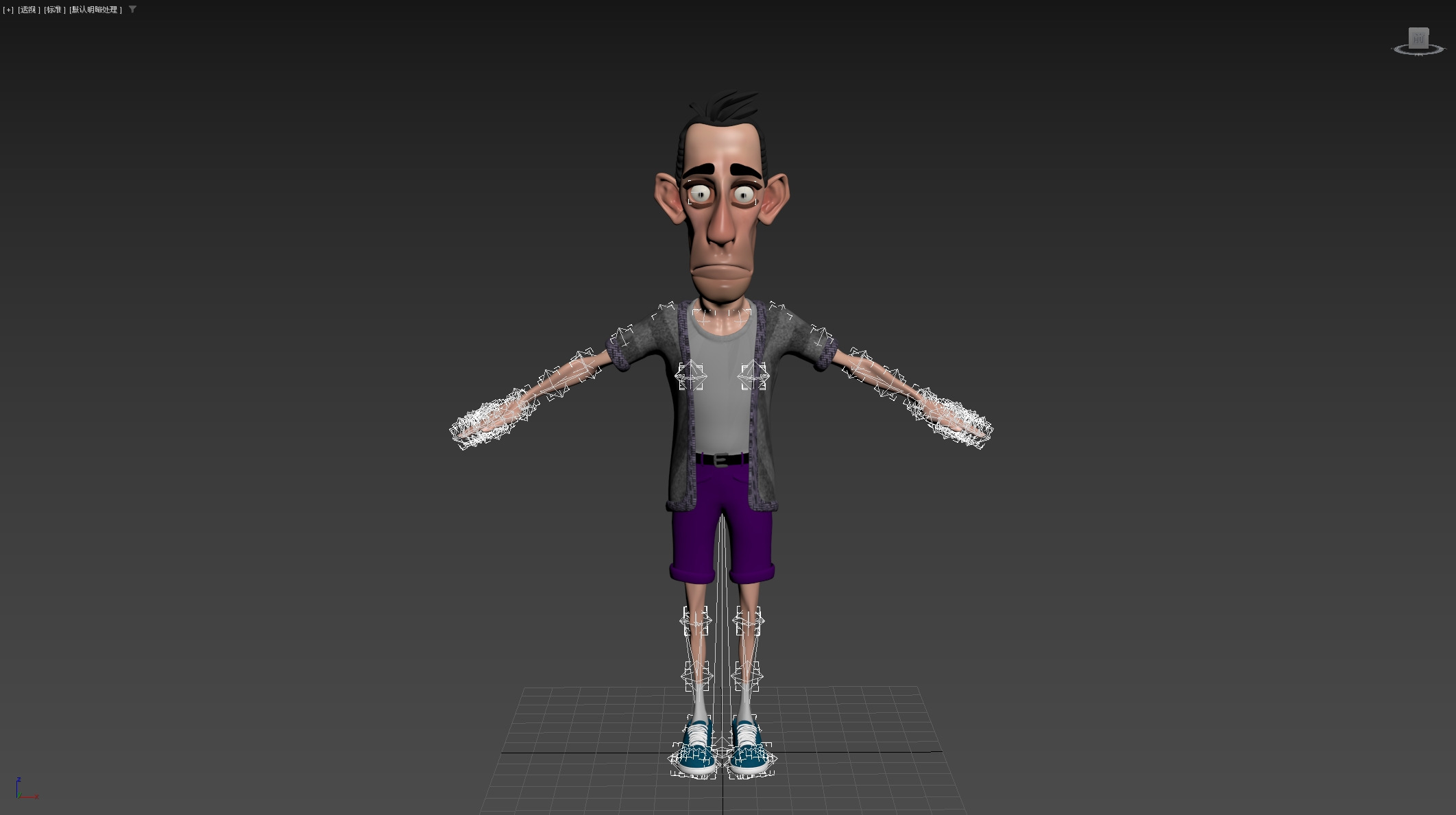 Cartoon Man Rigged Low-poly 3D model_24