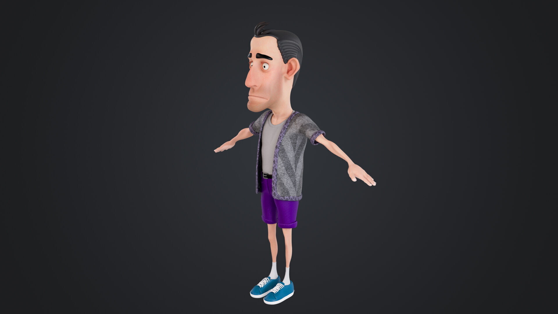 Cartoon Man Rigged Low-poly 3D model_2