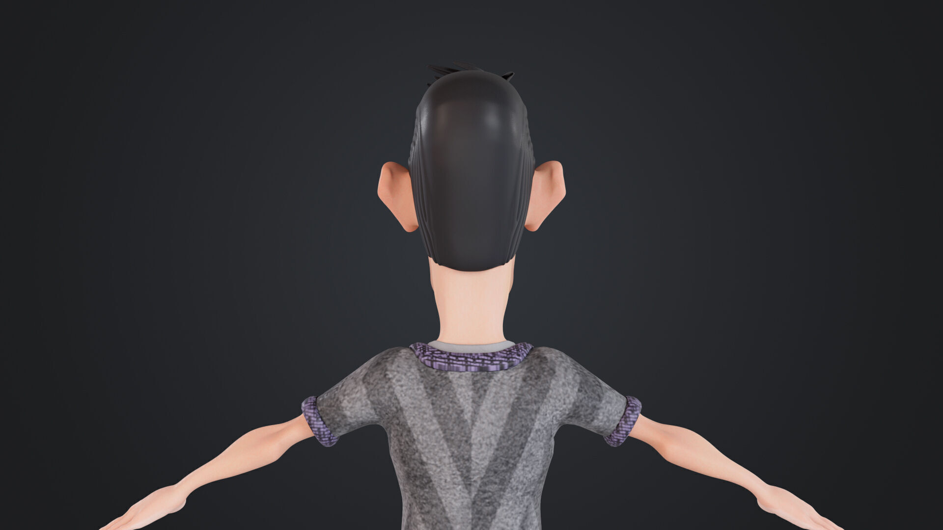 Cartoon Man Rigged Low-poly 3D model_10