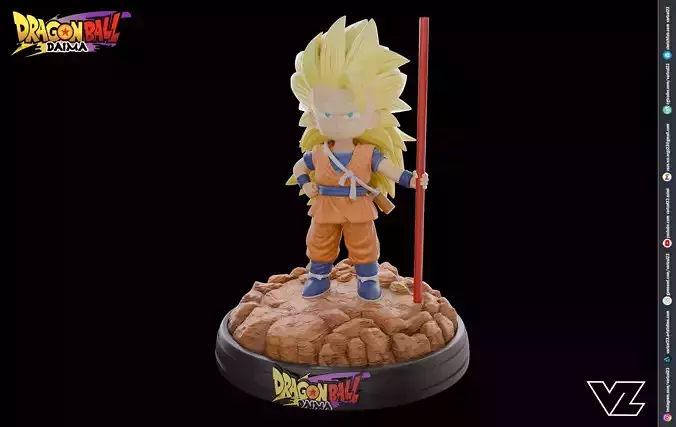 Kid Goku Super Saiyan 3 - Dragonball Daima