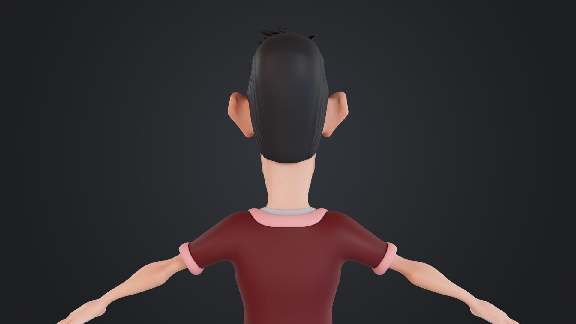 Cartoon Man Rigged Low-poly 3D model_10