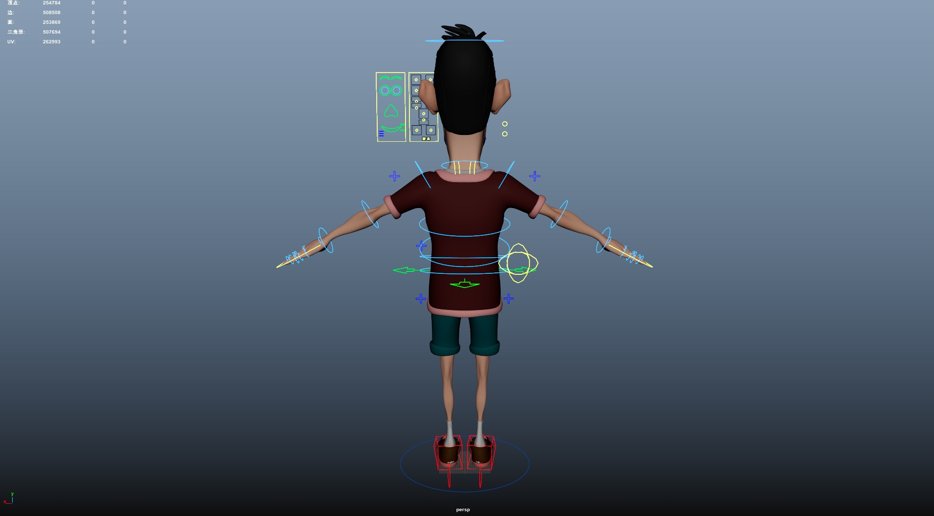 Cartoon Man Rigged Low-poly 3D model_23