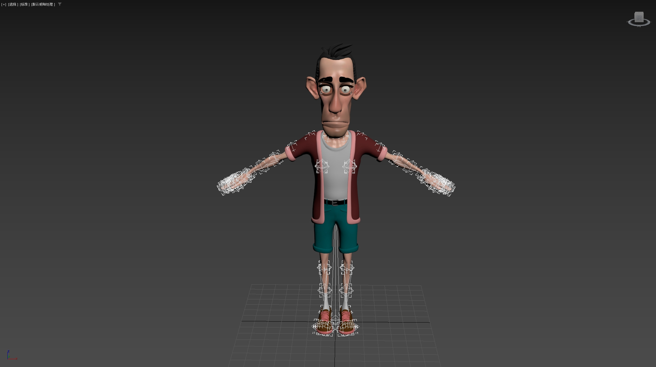 Cartoon Man Rigged Low-poly 3D model_24