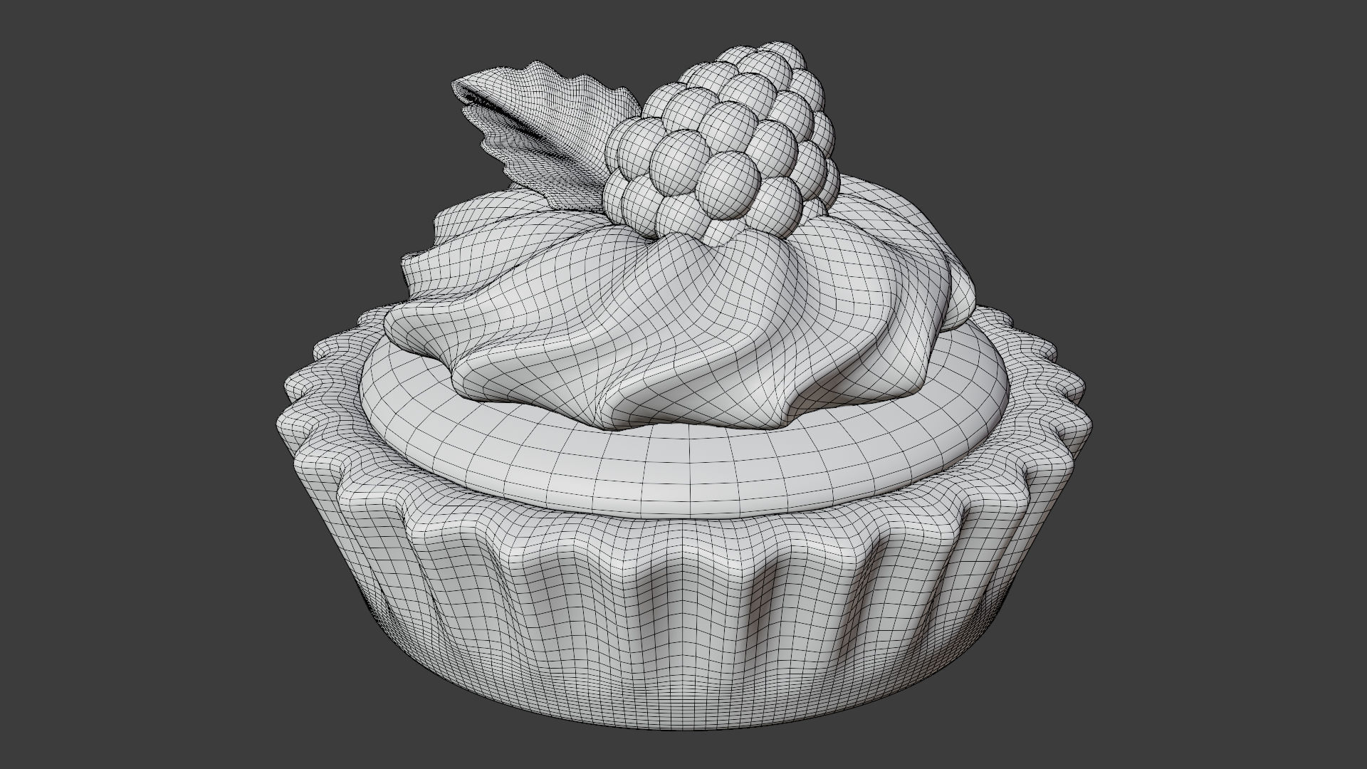 Fruit Tartlet with Cream 3D model_7