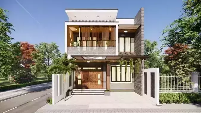 House Exterior Model 3D model  House Exterior Model 3D model