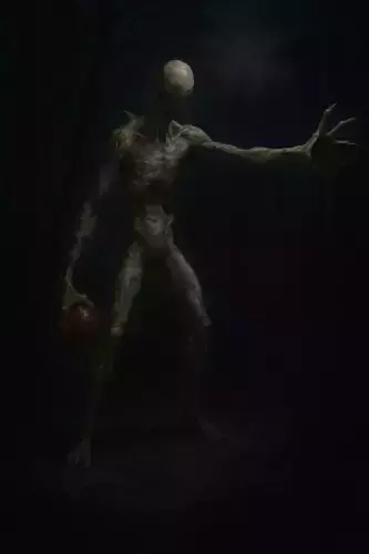 Creepy Humanoid Creature  Animated Game-Ready Model 3D print model