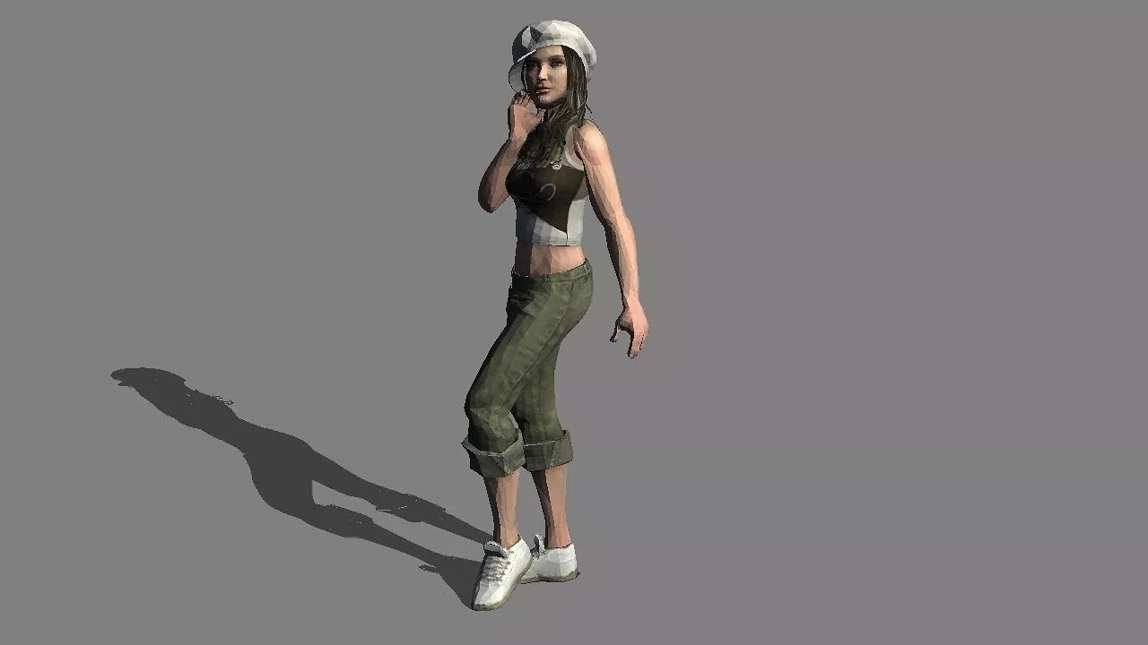 girl 1 rigged Free low-poly 3D model