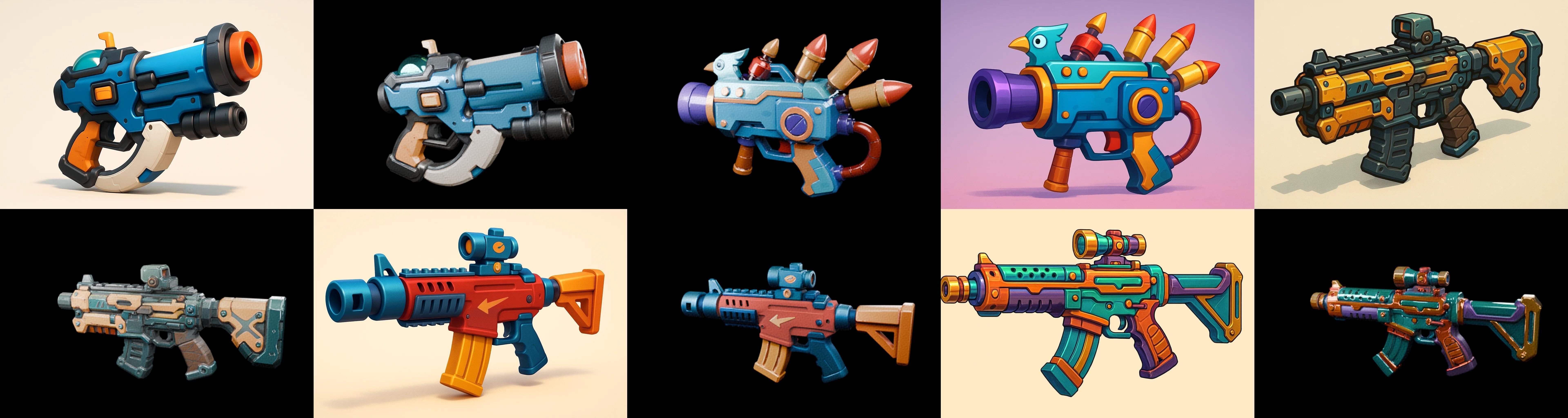 Weapon Rifle and Space Gun bundle 47 pack 19 glb Low-poly 3D model_2