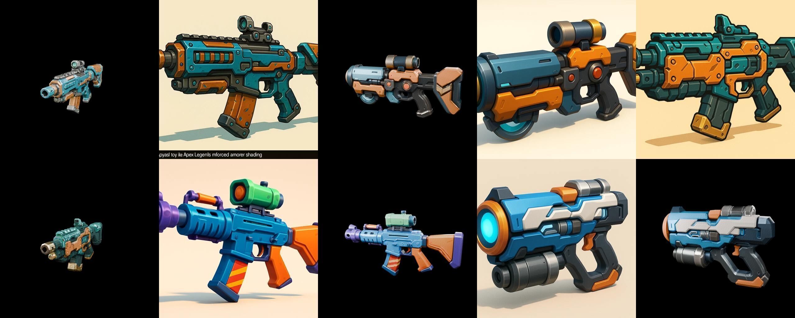 Weapon Rifle and Space Gun bundle 46 pack 100 glb Low-poly 3D model_1