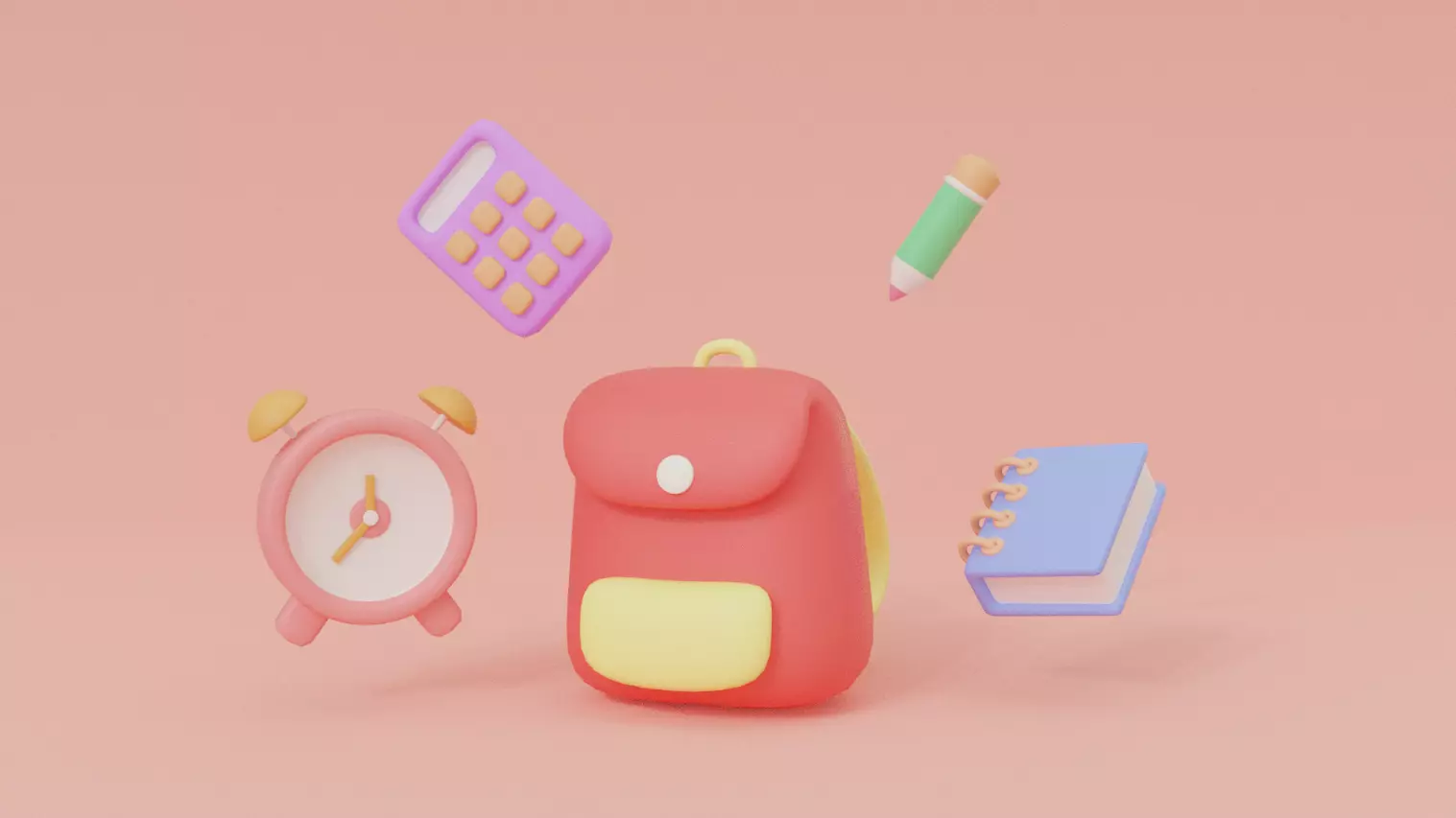 School Supplies 3D model_0