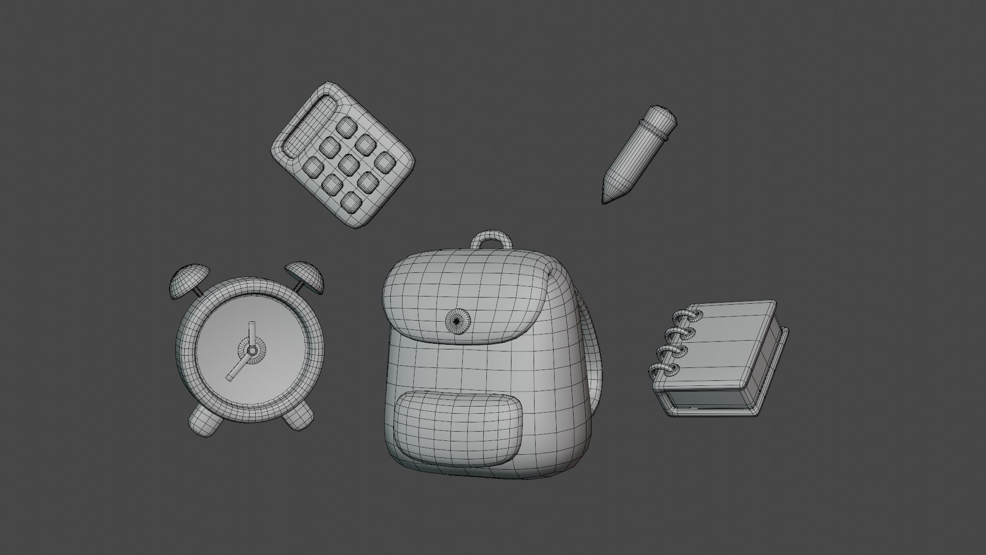 School Supplies 3D model_4
