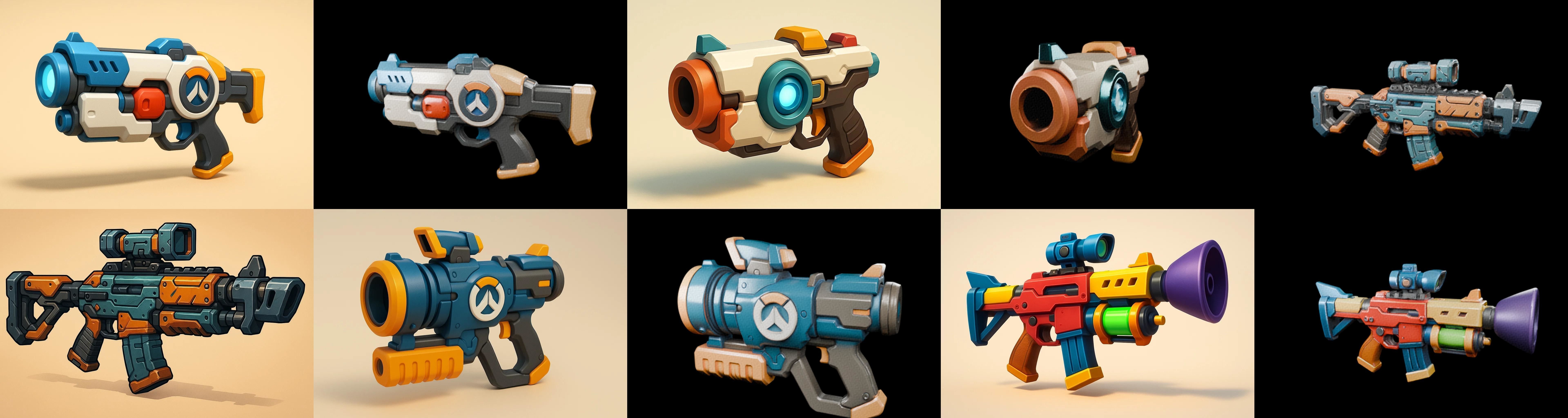 Weapon Rifle and Space Gun bundle 42 pack 100 glb Low-poly 3D model_4