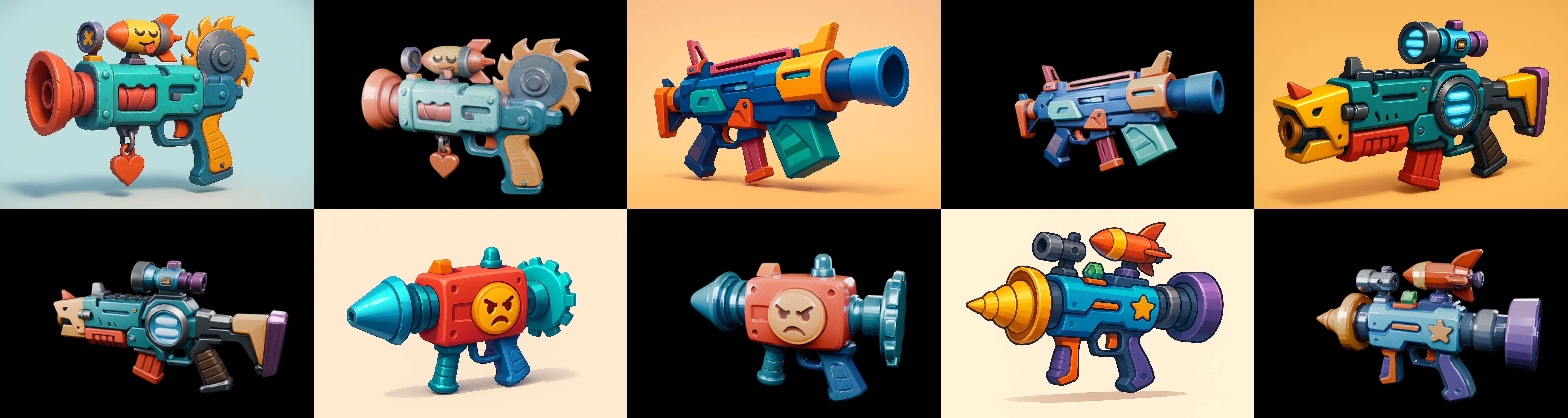 Weapon Rifle and Space Gun bundle 42 pack 100 glb Low-poly 3D model_18