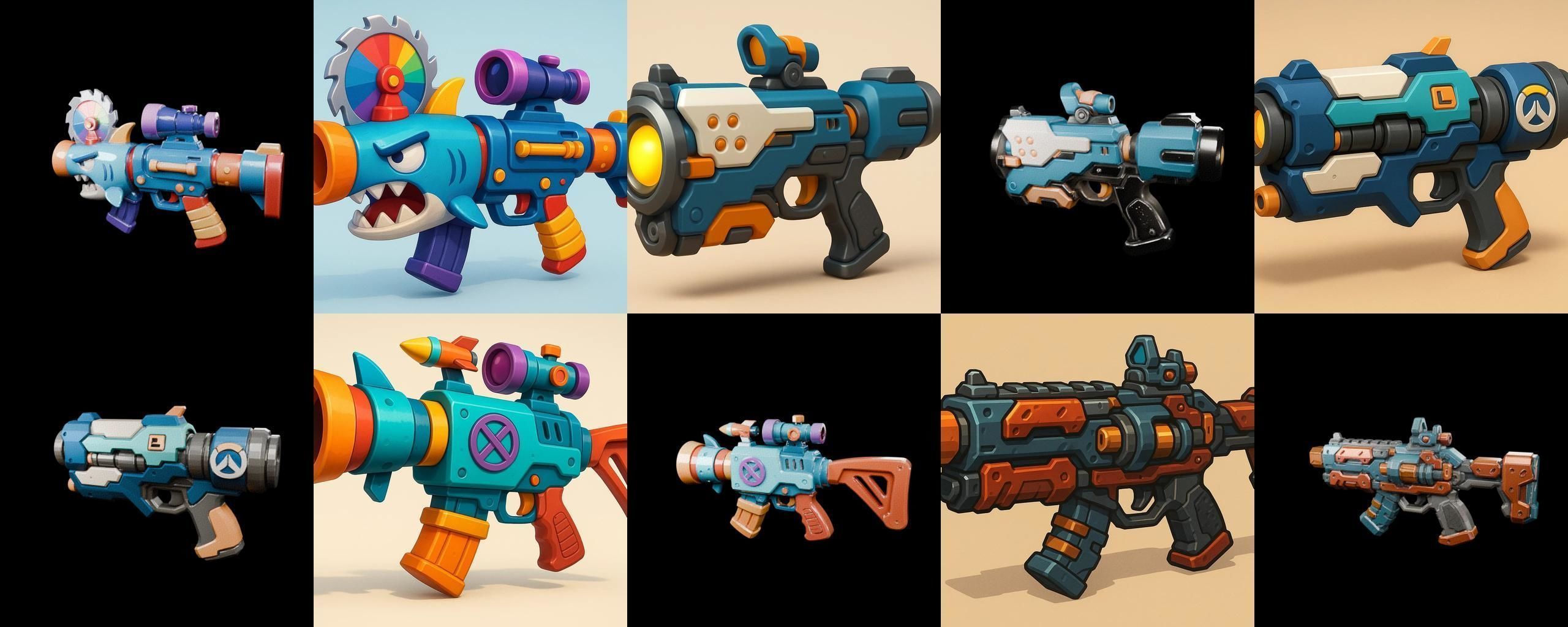 Weapon Rifle and Space Gun bundle 42 pack 100 glb Low-poly 3D model_3