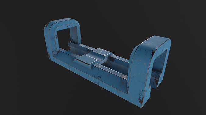 Sci-Fi Hard Surface Environment Prop Game-Ready 3D Asset Free low-poly 3D model