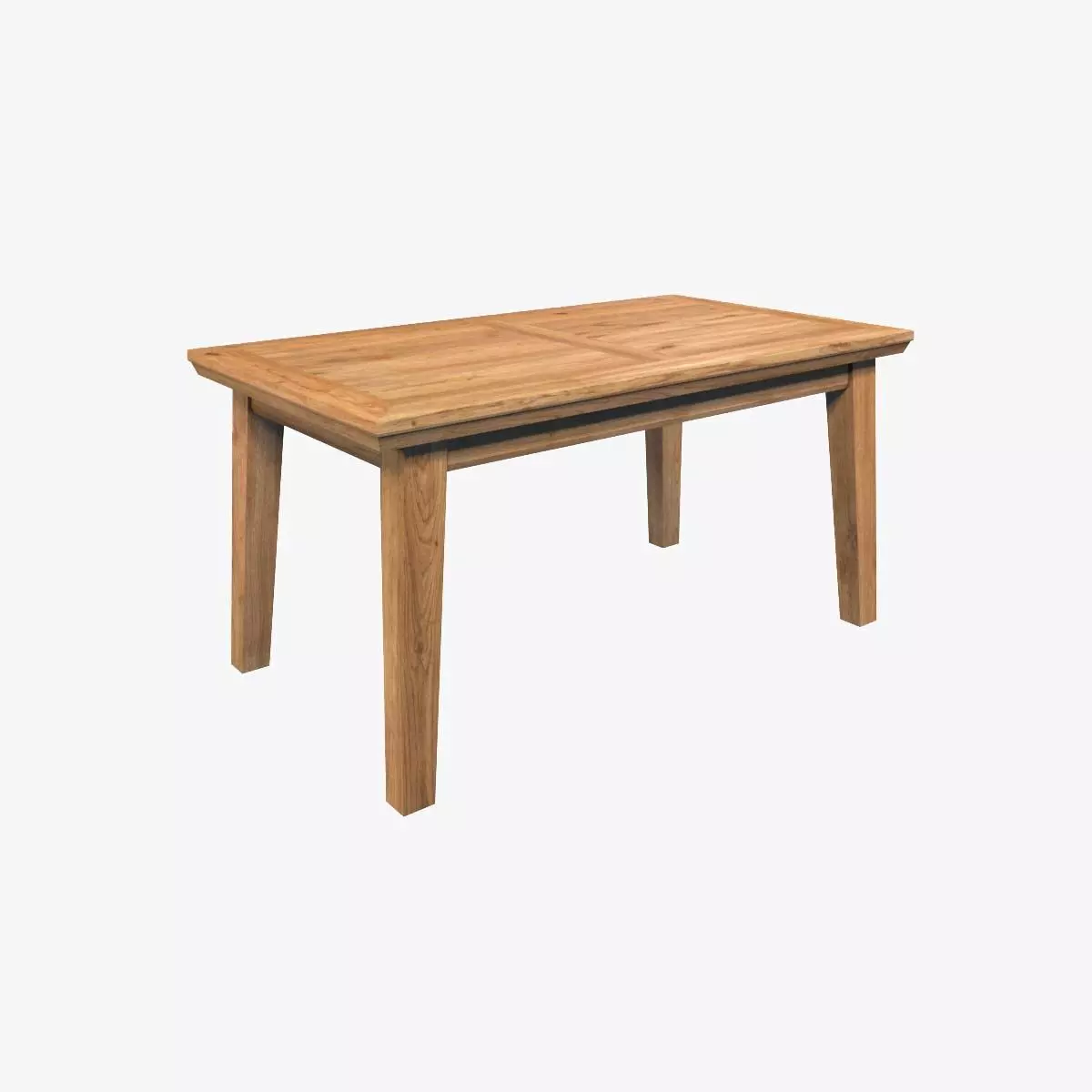 Country Dining Table 160 x 90 cm -63 x 35 inch Solid Natural Oak 3D model_0