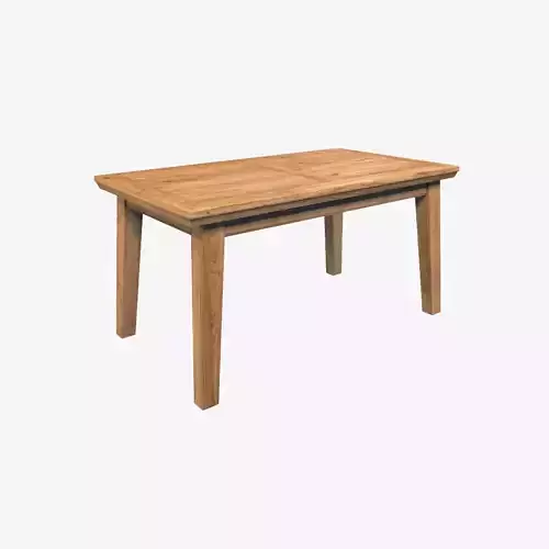 Country Dining Table 160 x 90 cm -63 x 35 inch Solid Natural Oak 3D model