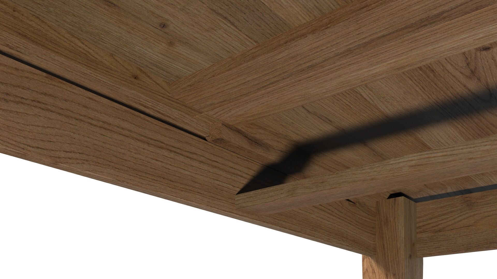 Country Extendable Dining Table 220 x 90 cm 87 x 35 in Solid Oak 3D model_20