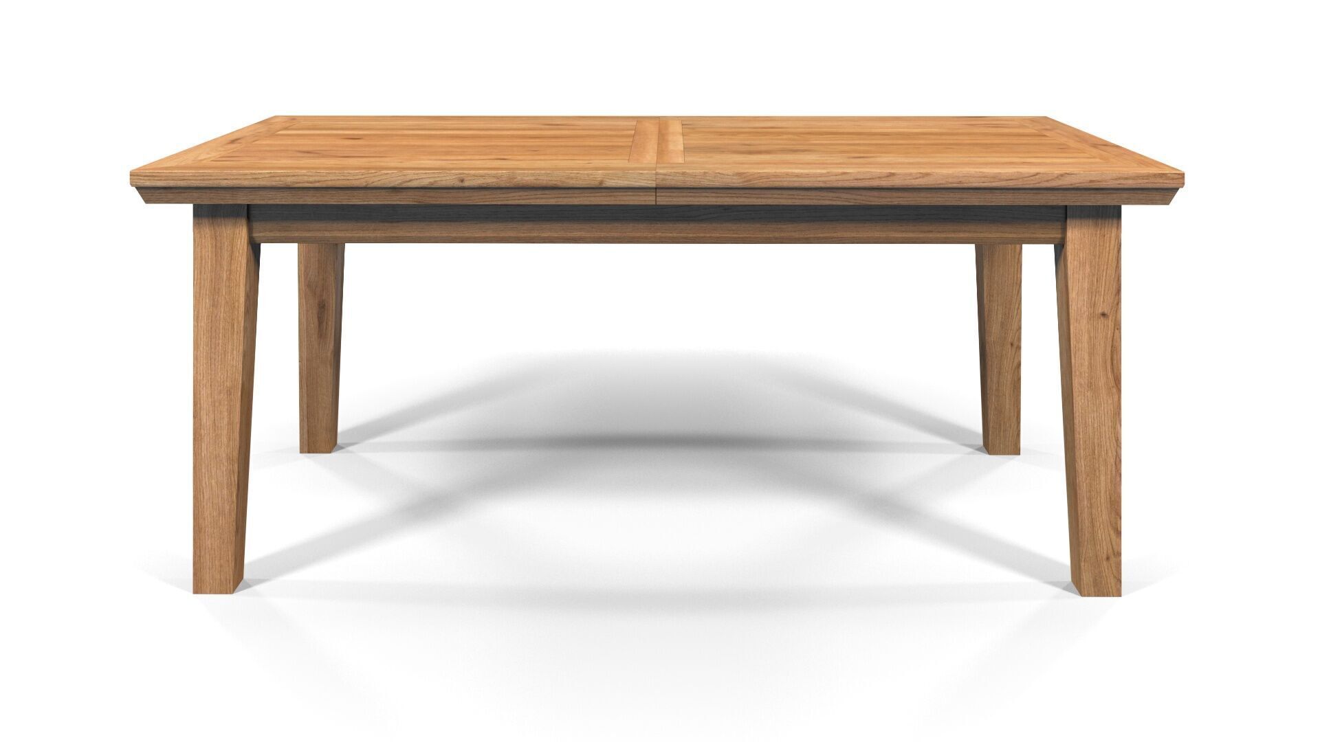 Country Extendable Dining Table 220 x 90 cm 87 x 35 in Solid Oak 3D model_8