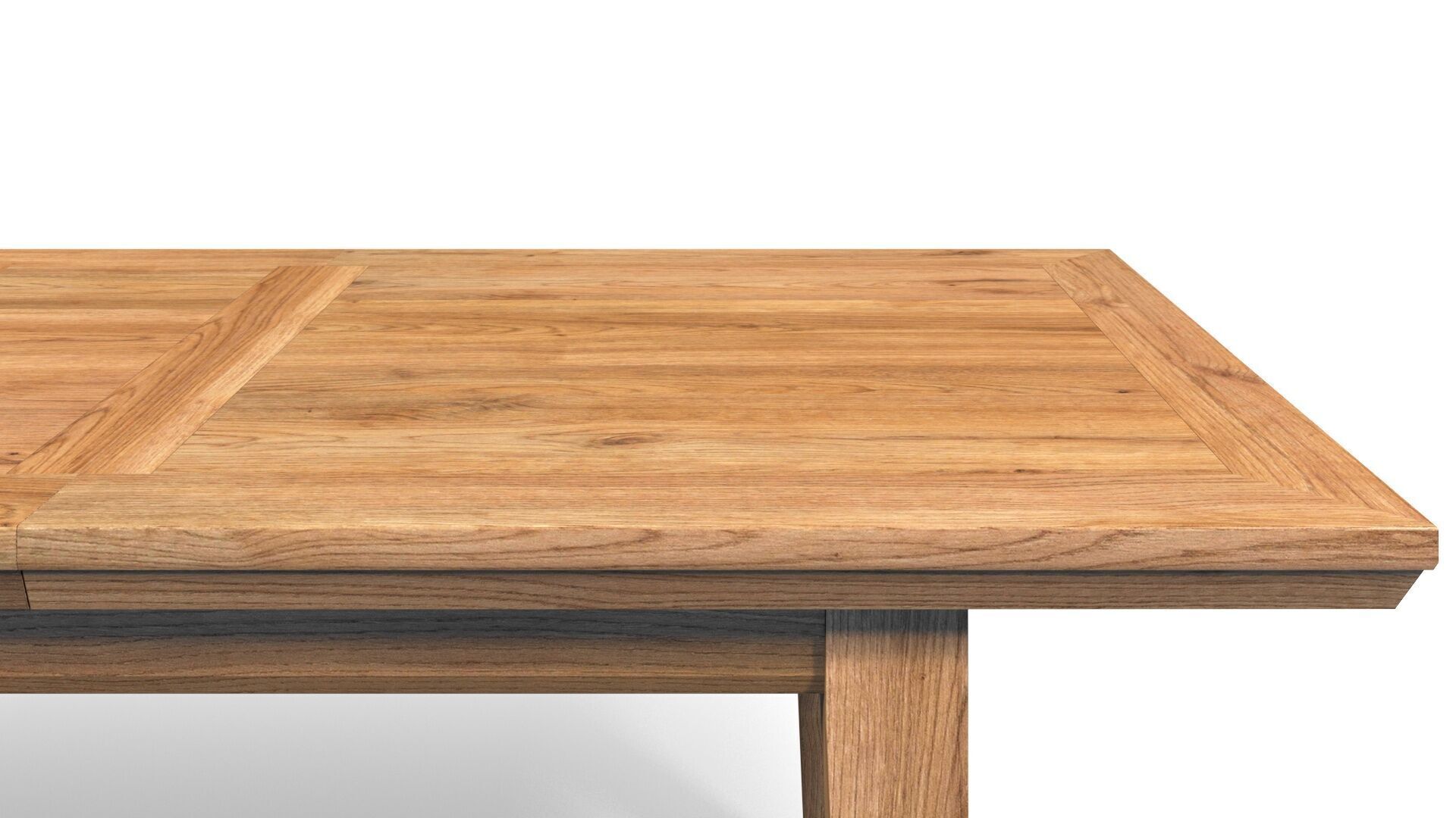 Country Extendable Dining Table 220 x 90 cm 87 x 35 in Solid Oak 3D model_11