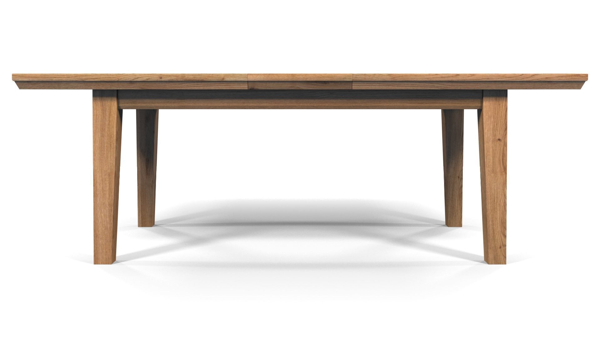 Country Extendable Dining Table 220 x 90 cm 87 x 35 in Solid Oak 3D model_14