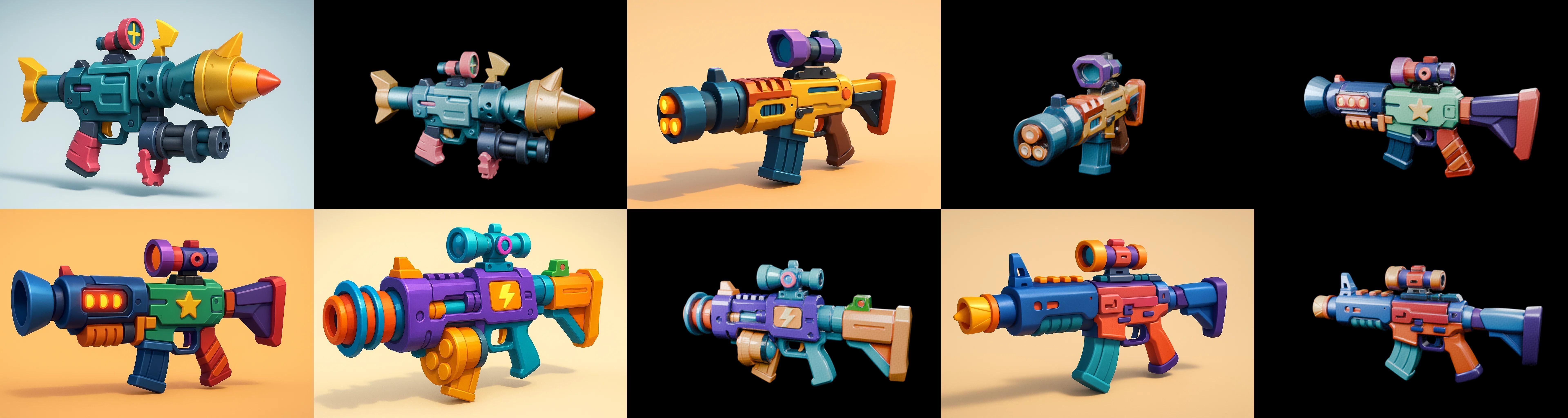 Weapon Rifle and Space Gun bundle 26 pack 100 glb Low-poly 3D model_2