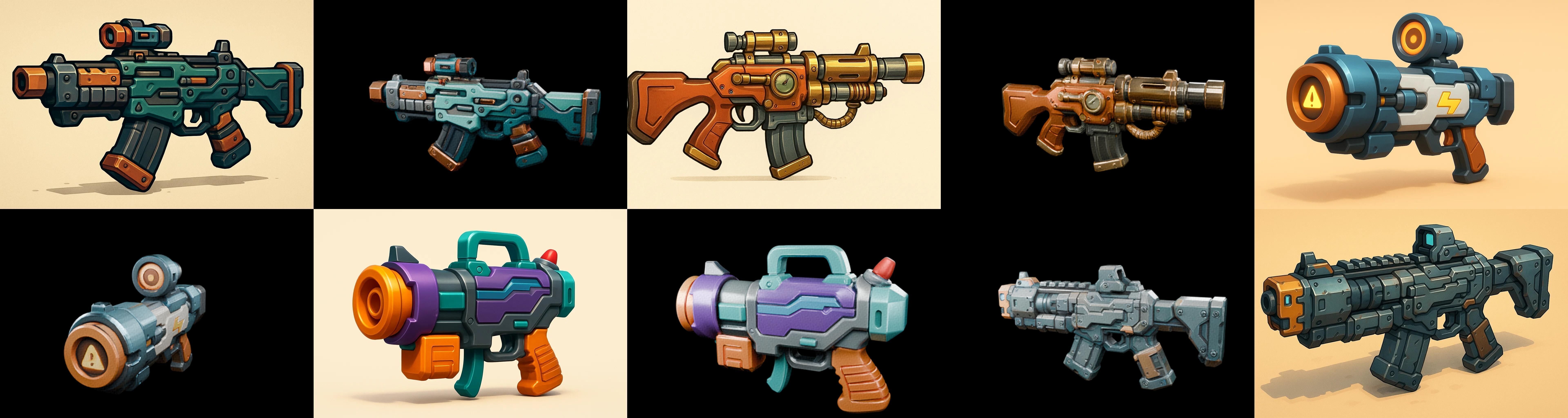 Weapon Rifle and Space Gun bundle 26 pack 100 glb Low-poly 3D model_3