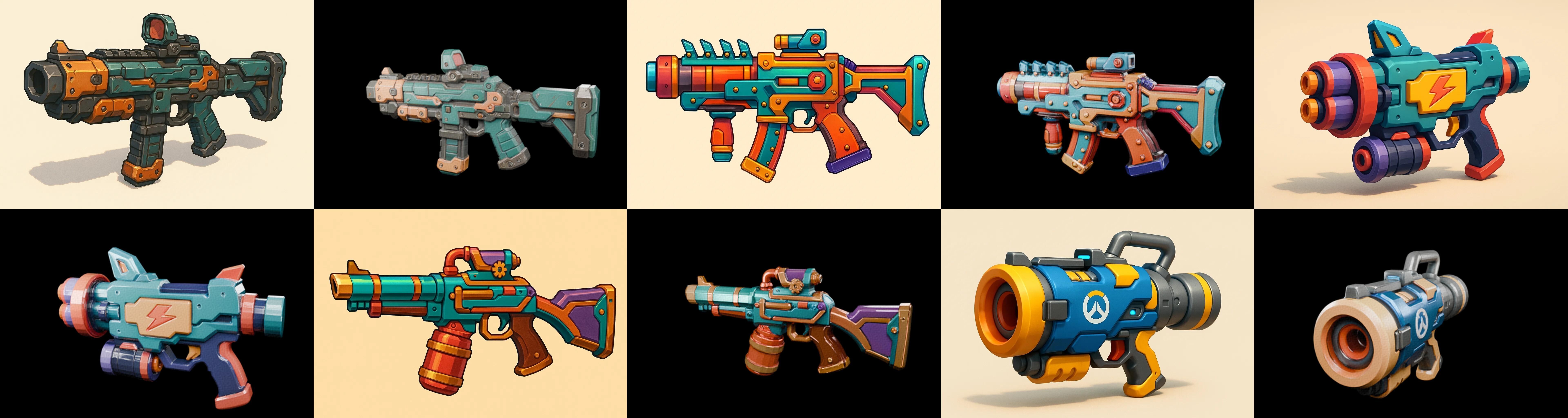Weapon Rifle and Space Gun bundle 26 pack 100 glb Low-poly 3D model_1