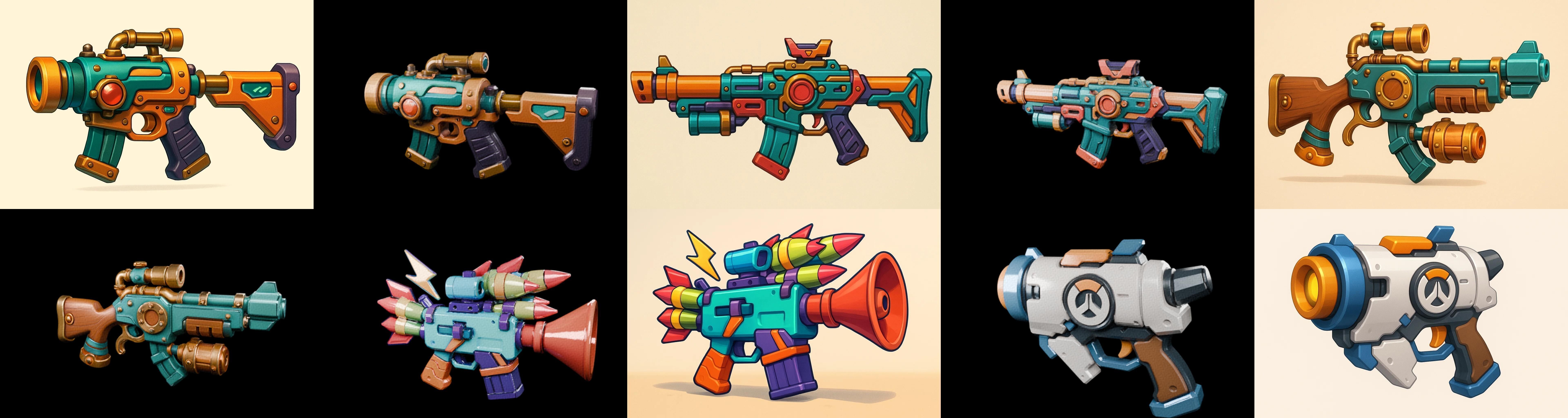 Weapon Rifle and Space Gun bundle 26 pack 100 glb Low-poly 3D model_16