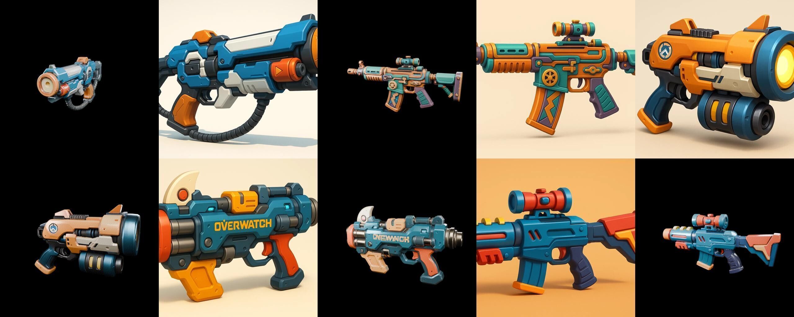 Weapon Rifle and Space Gun bundle 26 pack 100 glb Low-poly 3D model_6