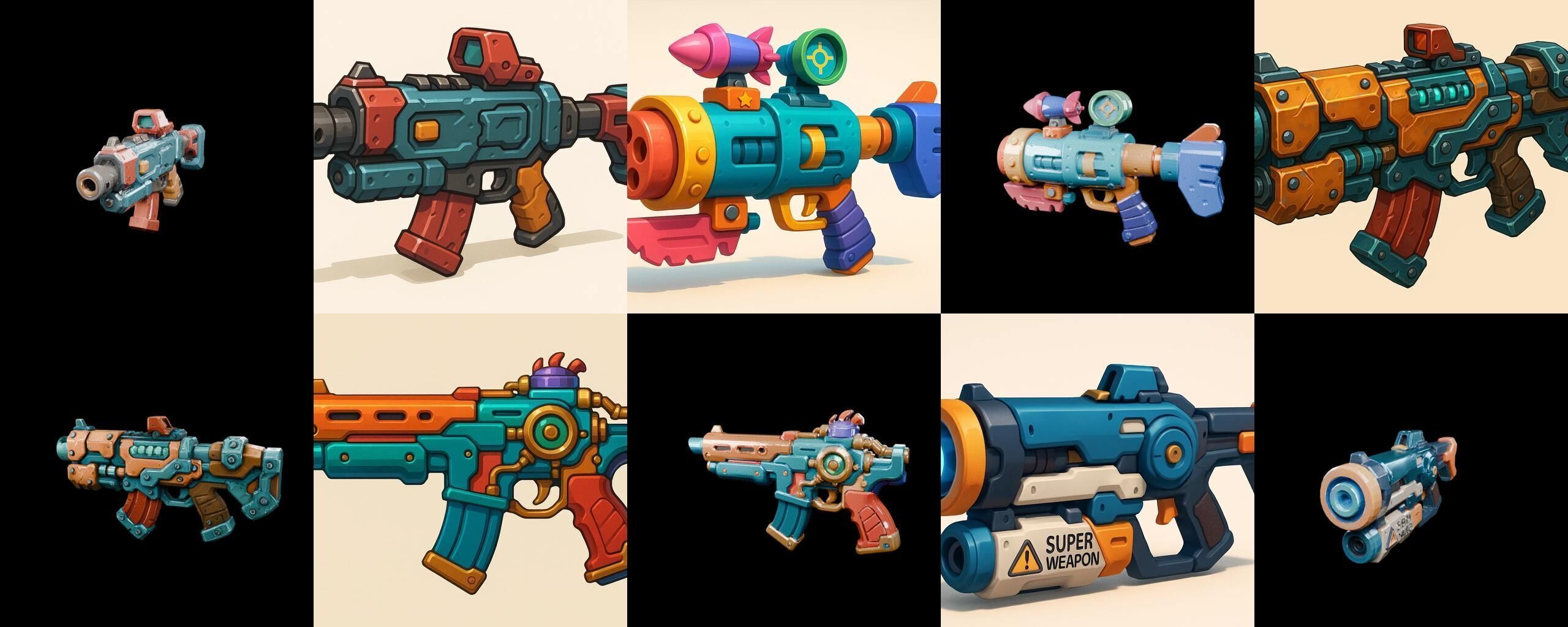 Weapon Rifle and Space Gun bundle 25 pack 100 glb Low-poly 3D model_11