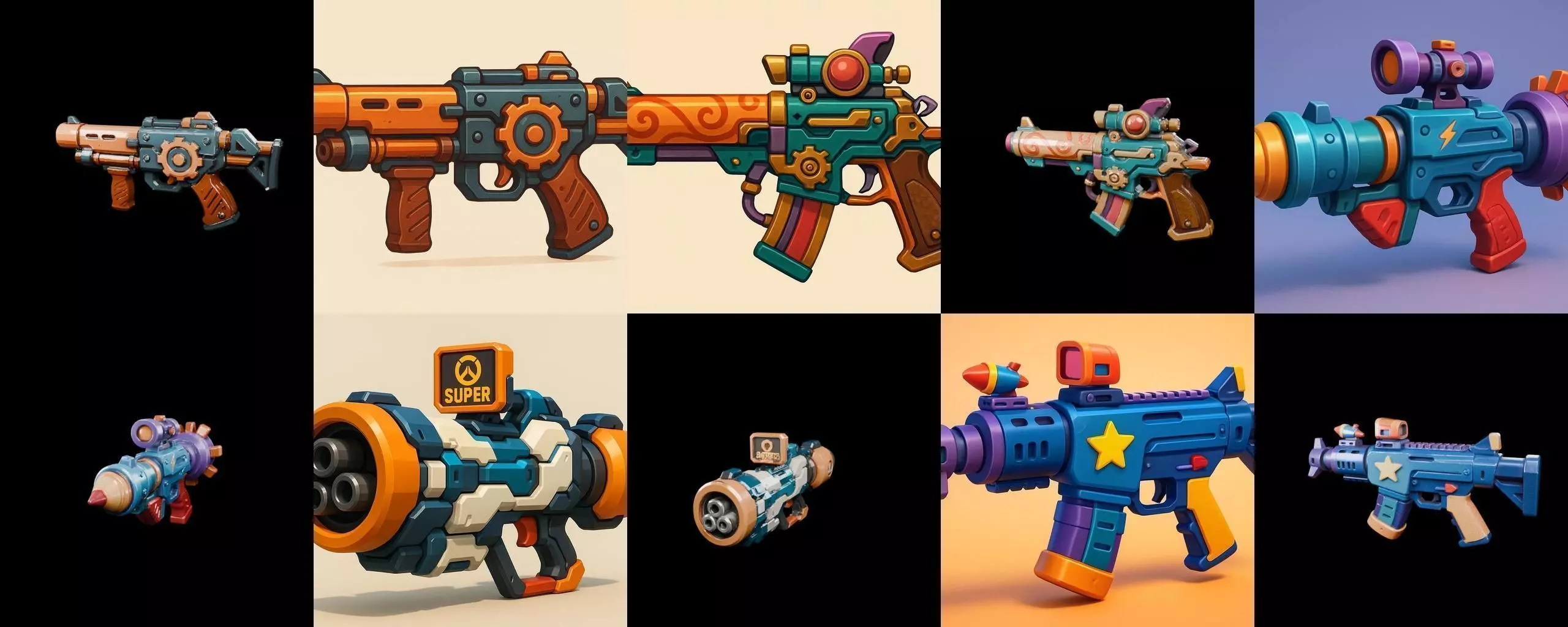 Weapon Rifle and Space Gun bundle 25 pack 100 glb Low-poly 3D model_0