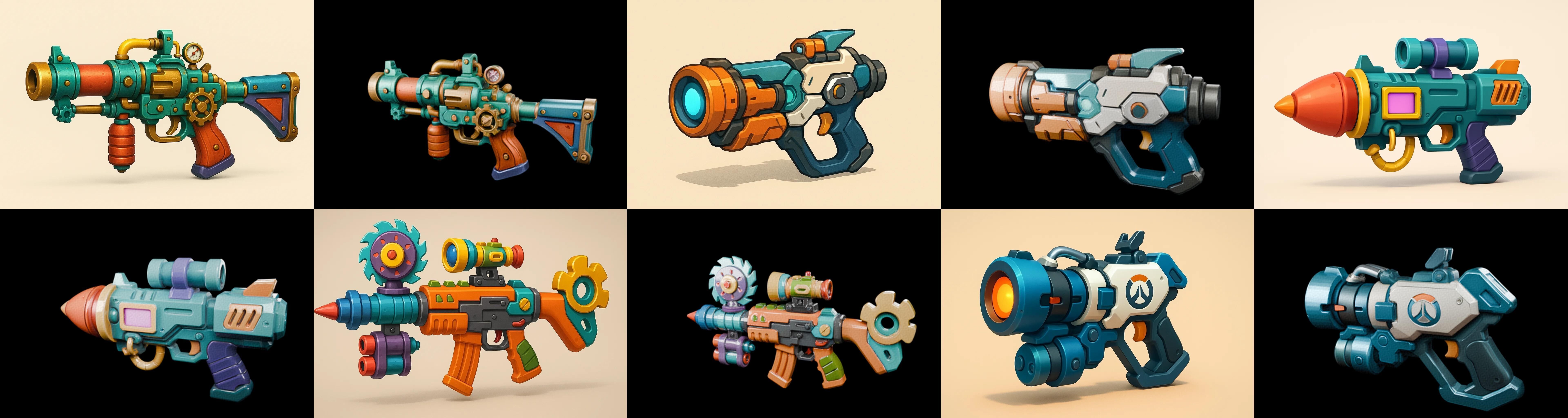 Weapon Rifle and Space Gun bundle 25 pack 100 glb Low-poly 3D model_8